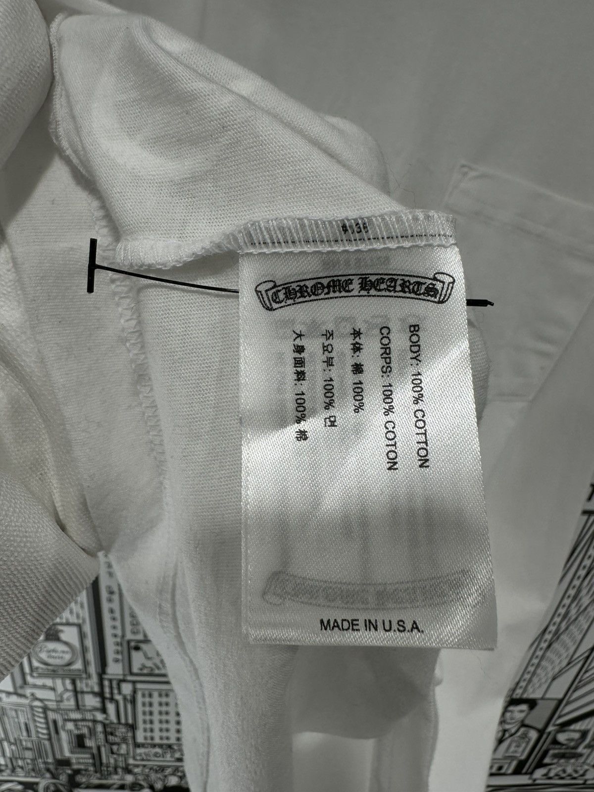 Chrome Hearts Chrome Hearts Neck Logo Tee Large White Size US L / EU 52-54 / 3 - 10 Thumbnail
