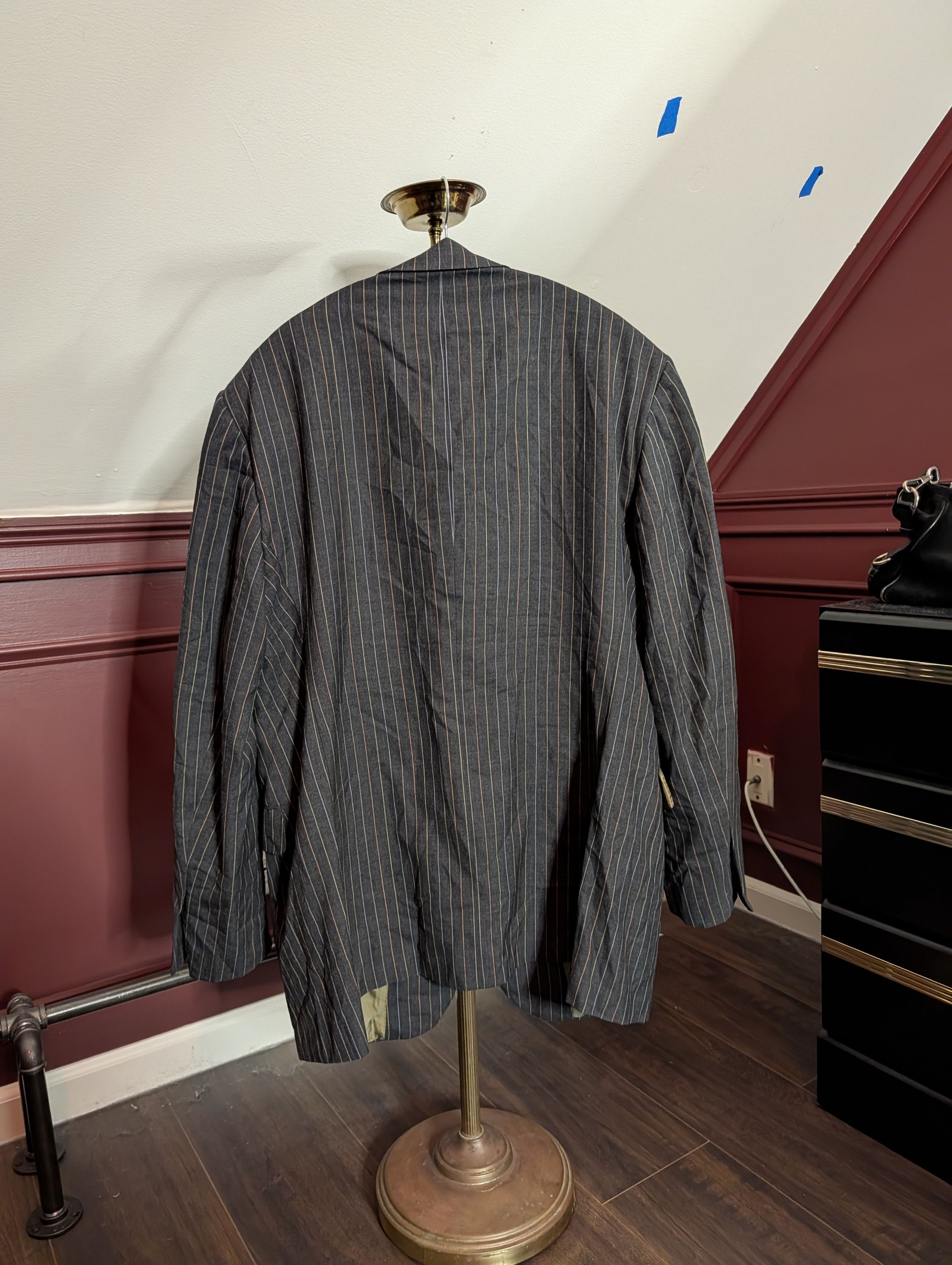 Alfred Dunhill Multicolor pinstriped RRP $2200 Italian sport coat 44R Size 44R - 7 Thumbnail