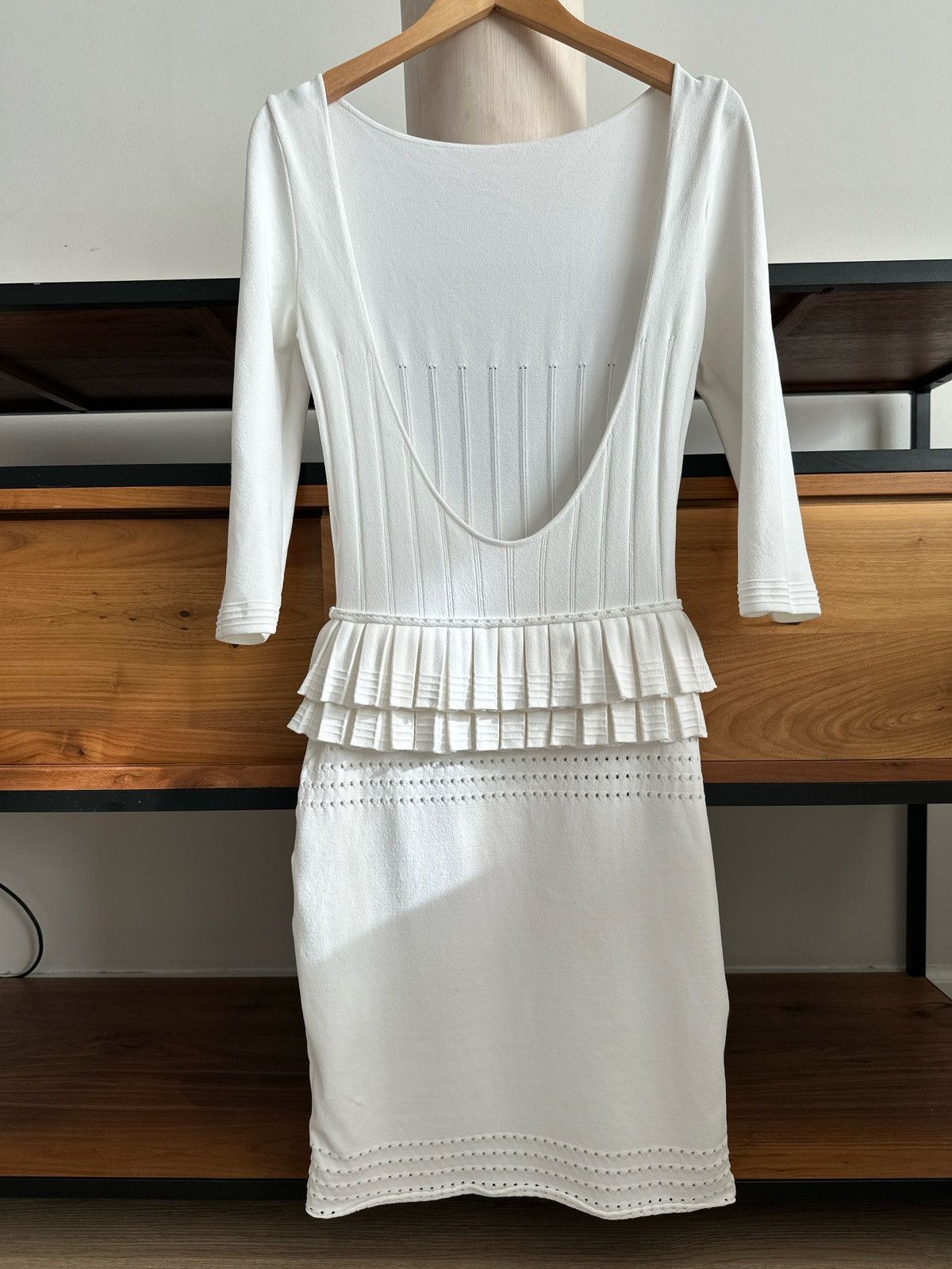 Dsquared2 Dsquared2 White Knit Open Back Dress – Made in Italy Size S / US 4 / IT 40 - 13 Thumbnail