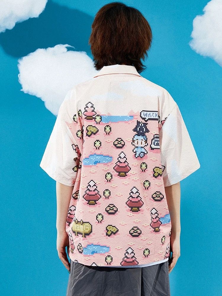 Other Nintendo-style Aesthetics Button Up Short Sleeve Shirt Size US M / EU 48-50 / 2 - 3 Thumbnail