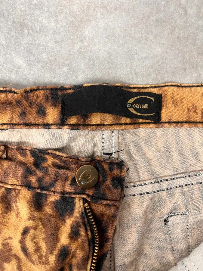 Roberto Cavalli 2000s Cavalli Leopard Hallucination Black & Beige Pants Size US 32 / EU 48 - 10 Thumbnail