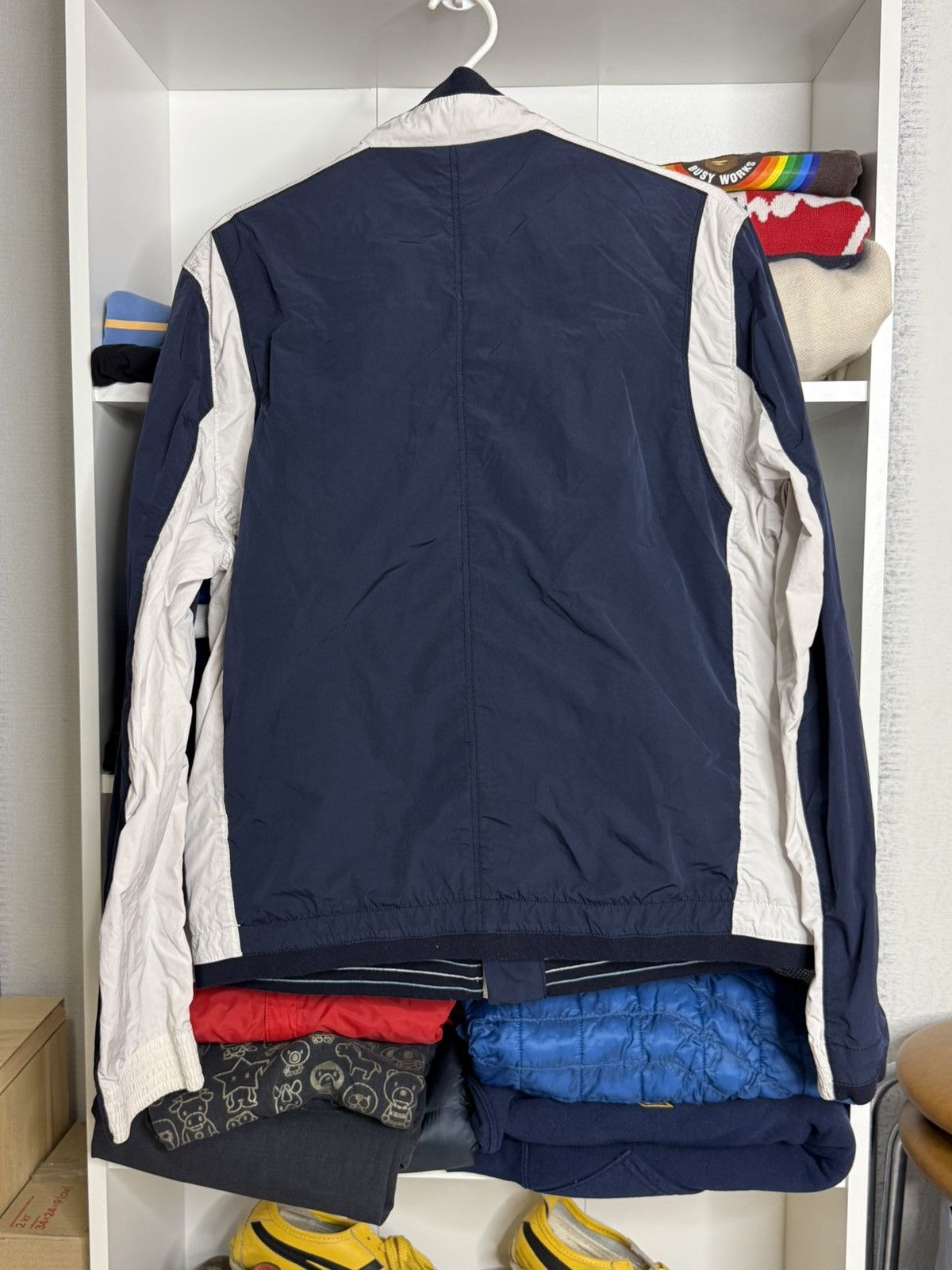 Hugo Boss Hugo Boss Blue/White Green label nylon jacket size L Size US L / EU 52-54 / 3 - 8 Thumbnail