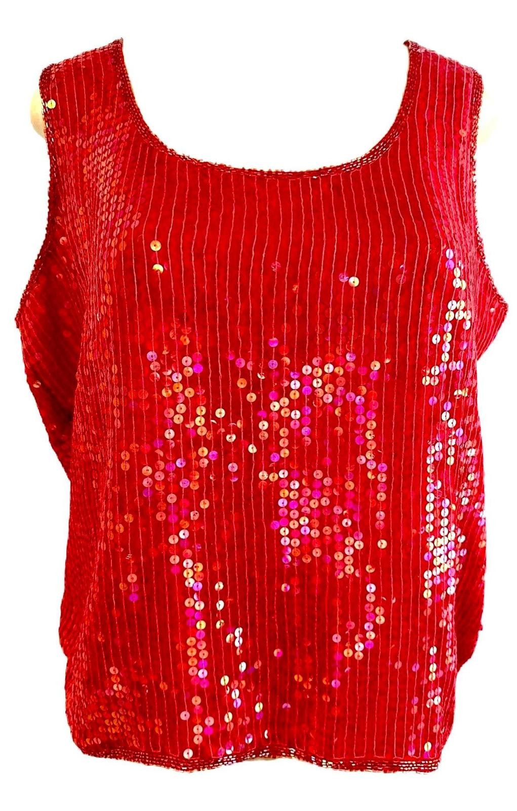 Other Sequin Top Red size 12 Size XL / US 12-14 / IT 48-50 - 1 Thumbnail