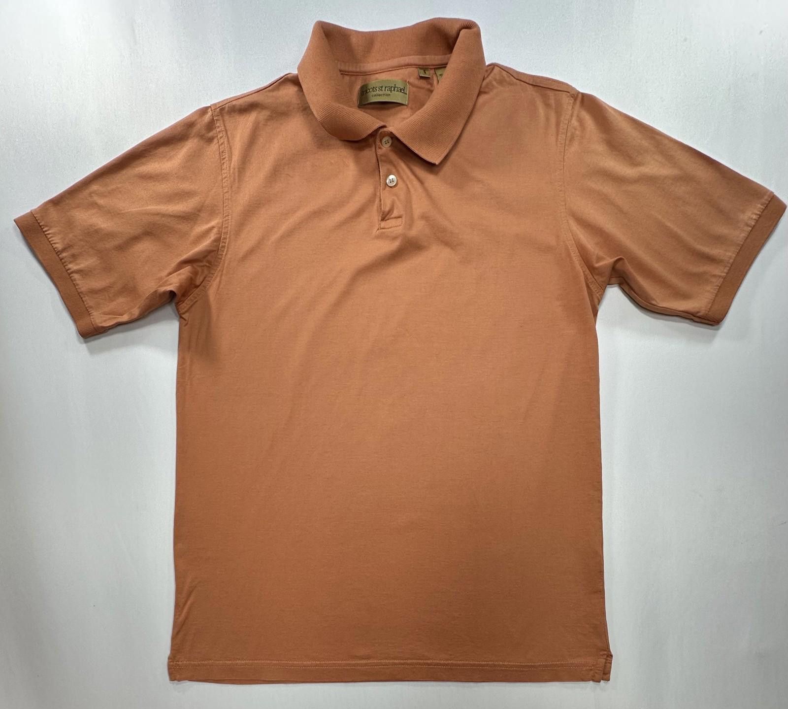 Tricots St. Raphael Tricots St Raphael 1/4 Button Cotton Polo Shirt Orange Men S Size US L / EU 52-54 / 3 - 1 Thumbnail