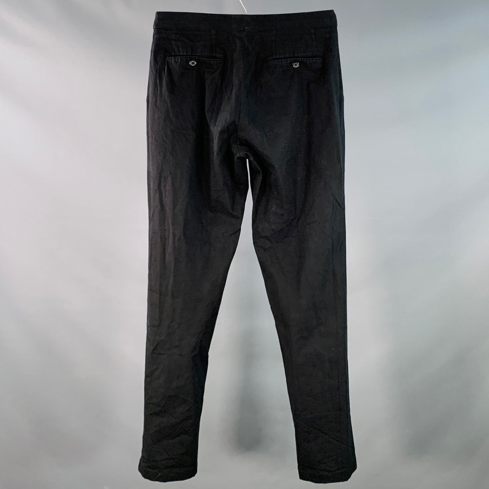 John Bartlett Size 30 Black Cotton Blend Belted Harness Casual Pants Size US 30 / EU 46 - 3 Thumbnail