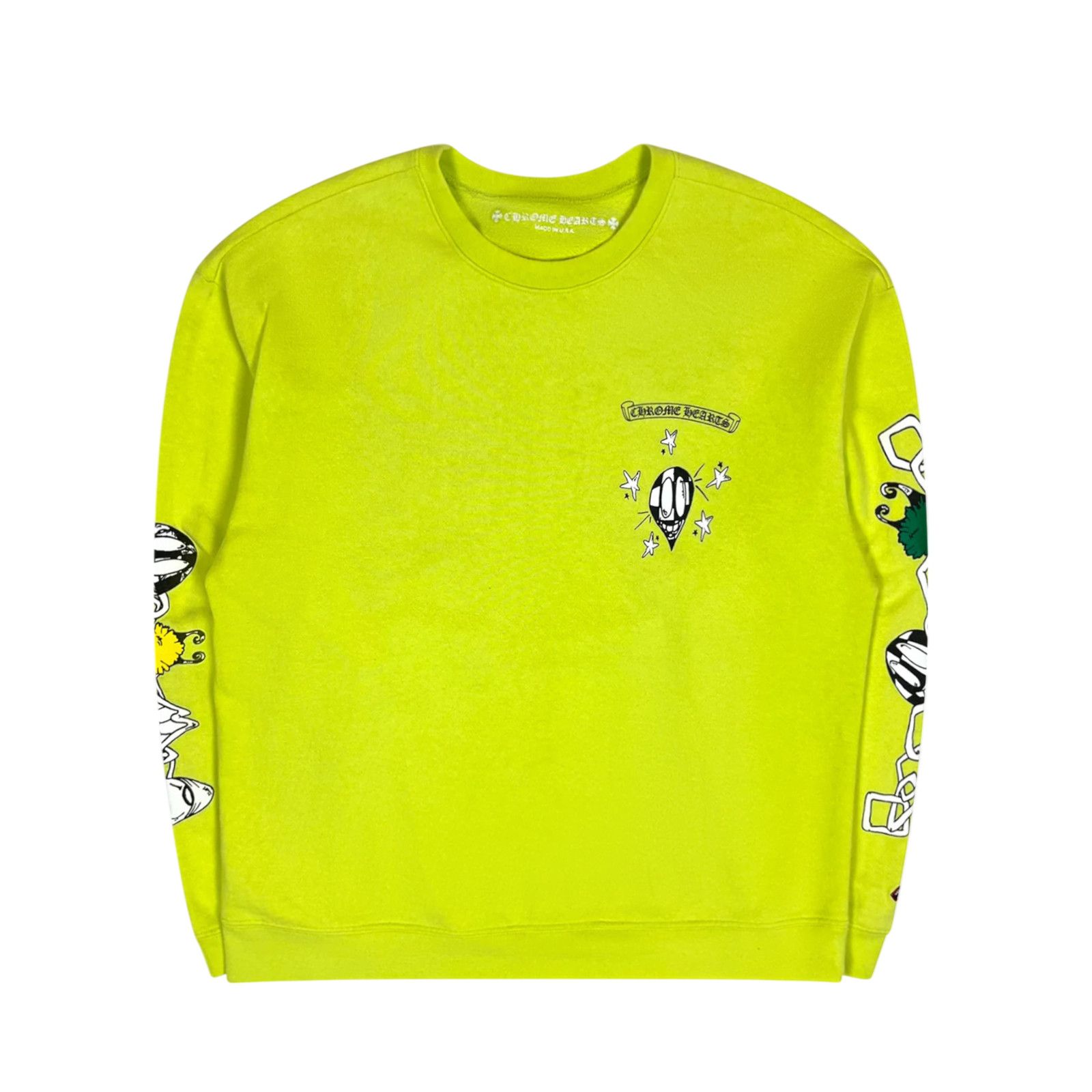 Chrome Hearts Matty Boy Lime Green Link Crewneck