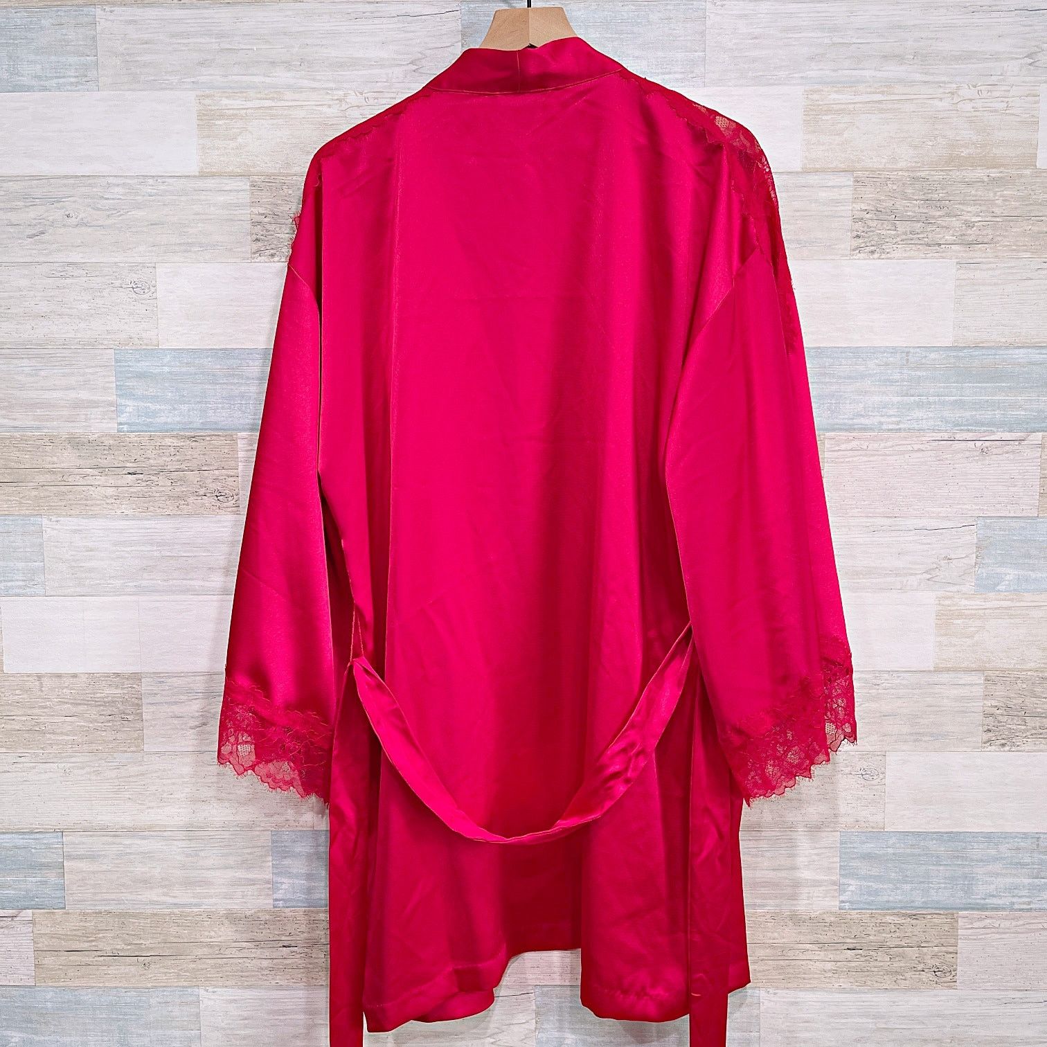 Victoria's Secret Victorias Secret Satin Lace Lingerie Robe Red Womens Medium Size ONE SIZE - 5 Thumbnail