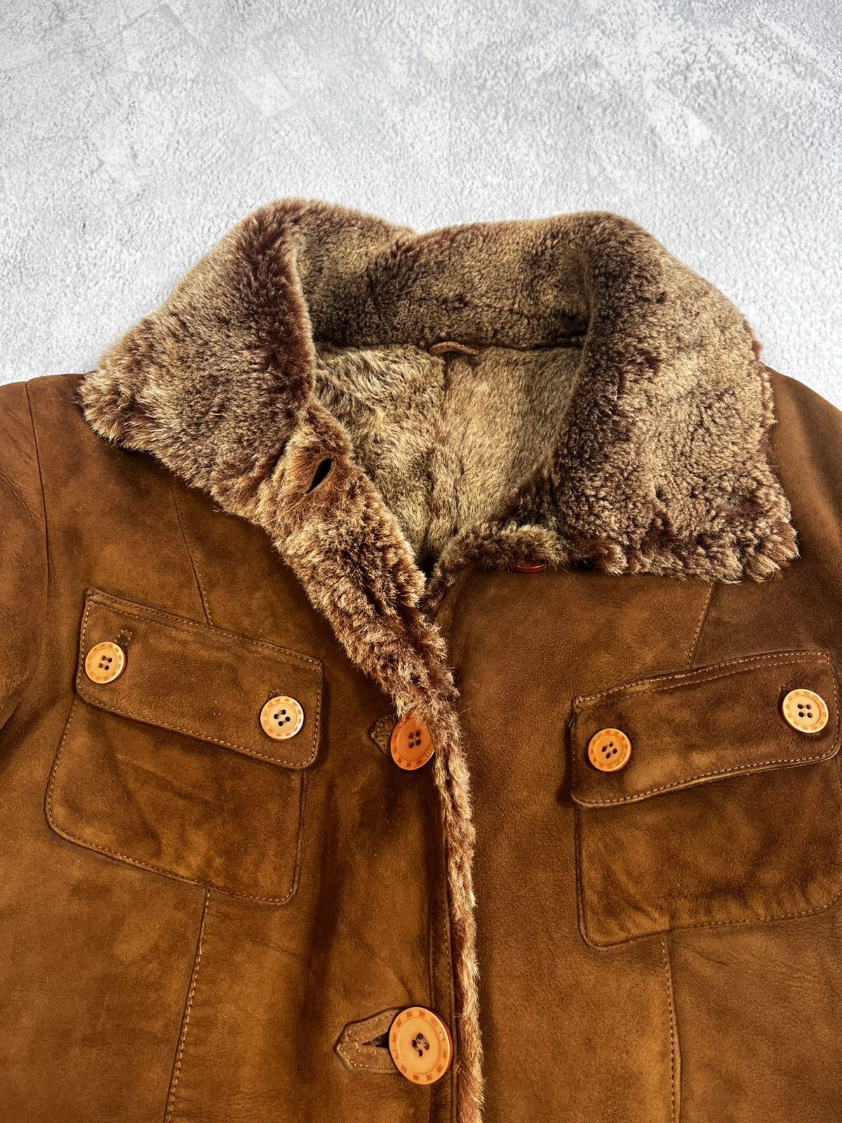 Other Vintage Y2K leather fur sheepskin coat jacket old money Size XS / US 0-2 / IT 36-38 - 6 Thumbnail