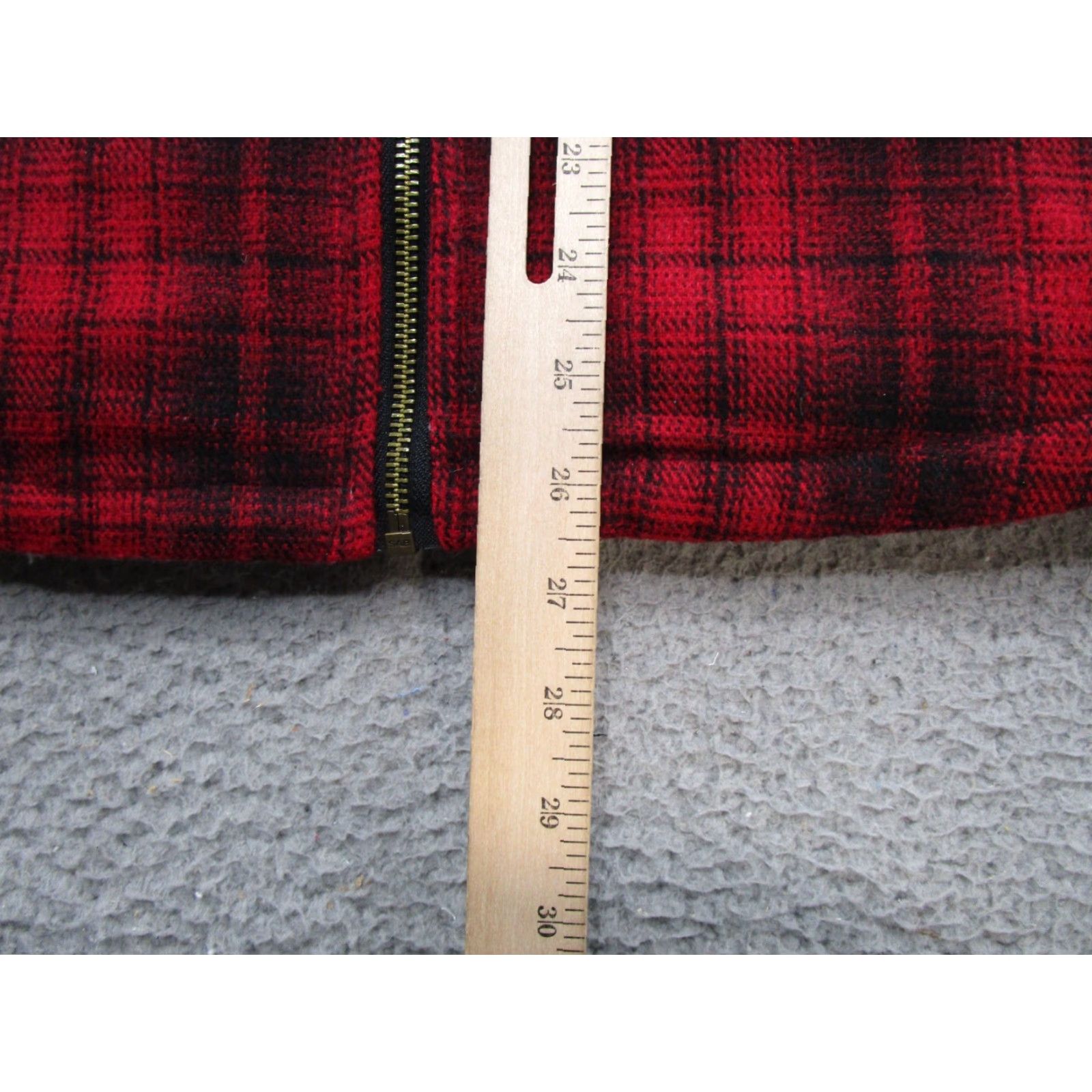 Vintage Maurices Vest Women's Red Buffalo Plaid Zip Up Lined XS Polyester Mid-Length Outdoor Pockets Size XS / US 0-2 / IT 36-38 - 6 Thumbnail