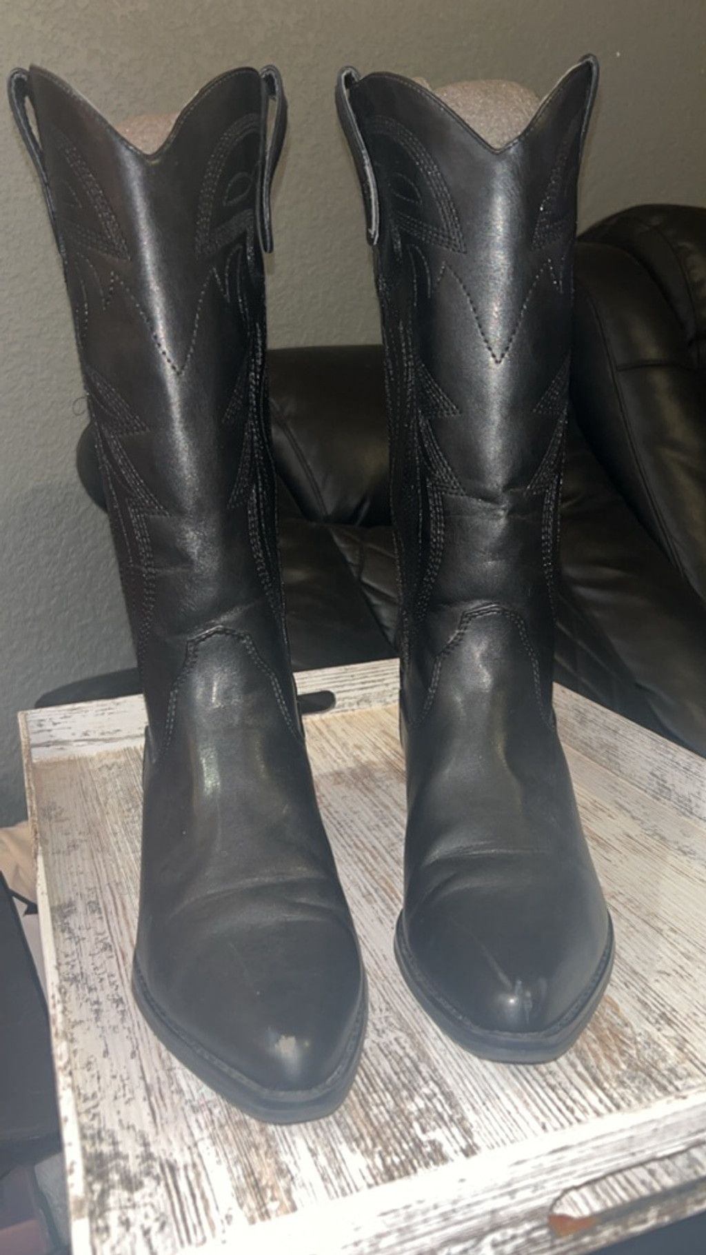 The Unbranded Brand Madden Girl Black Heeled Boots Size 10 Size US 10 / IT 40 - 1 Thumbnail