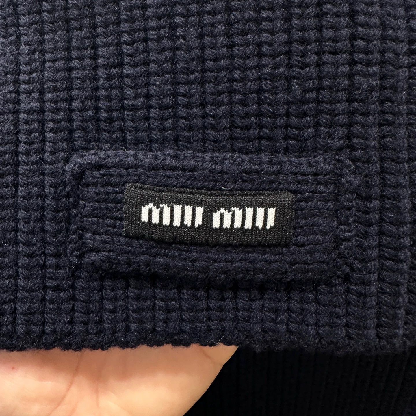 Miu Miu MIU MIU mar241 logo gold button navy collar knit top 38 Size XS / US 0-2 / IT 36-38 - 7 Thumbnail