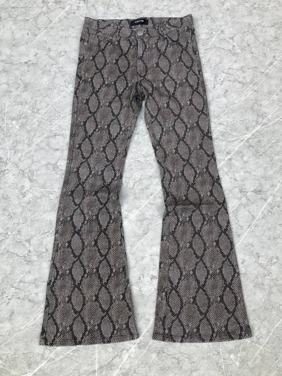 ENVYM Snake Skin Flared Jeans