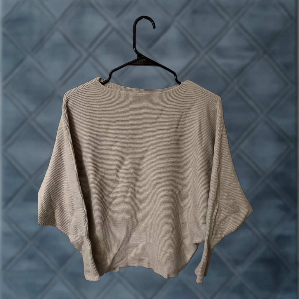 Vintage Philosophy Women Dolman Ribbed Sweater Size Small Beige Coast al Grandma Shirt? Size S / US 4 / IT 40 - 1 Thumbnail