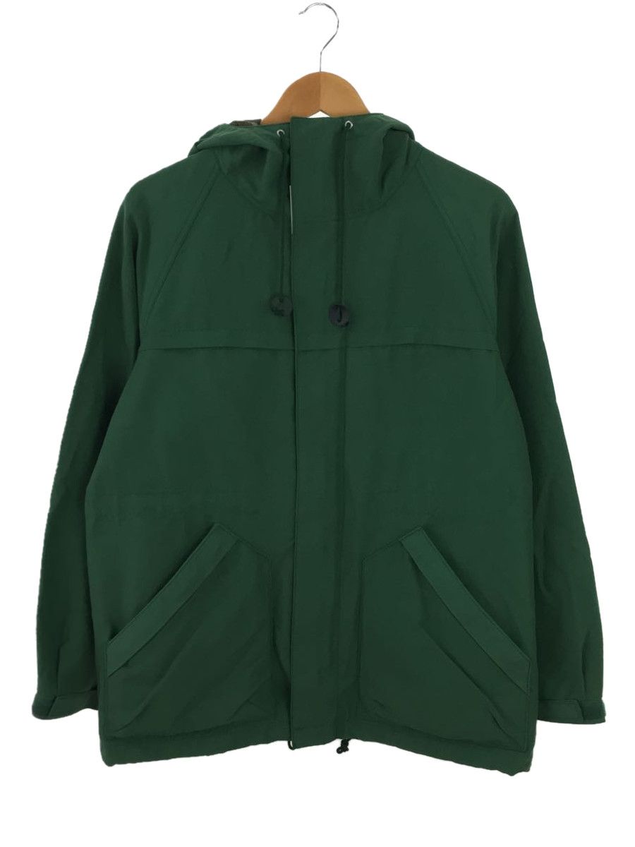 Mountain Parka Cotton Plain Hooded Zip Up Green