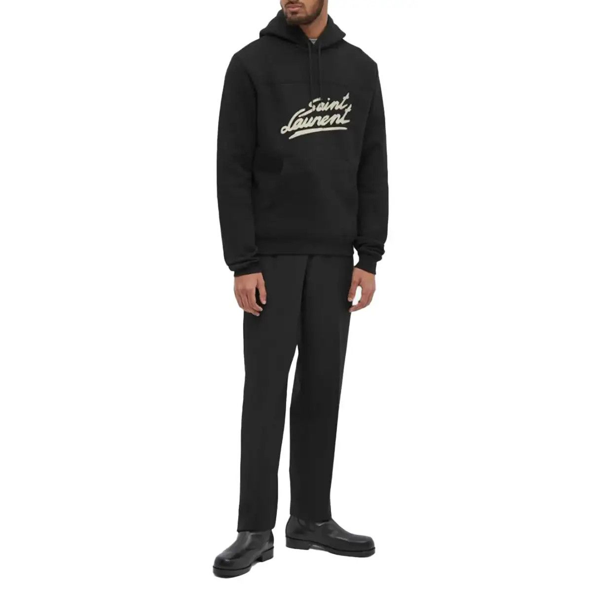 Saint Laurent Paris o1s1wg111124 "Saint Laurent" '50s Signature Hoodie in Black Size US S / EU 44-46 / 1 - 4 Thumbnail