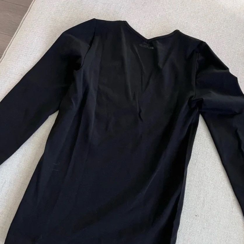 Helmut Lang Helmut Lang Slash V Neck Black Top seamless. Size M/L Size M / US 6-8 / IT 42-44 - 6 Thumbnail