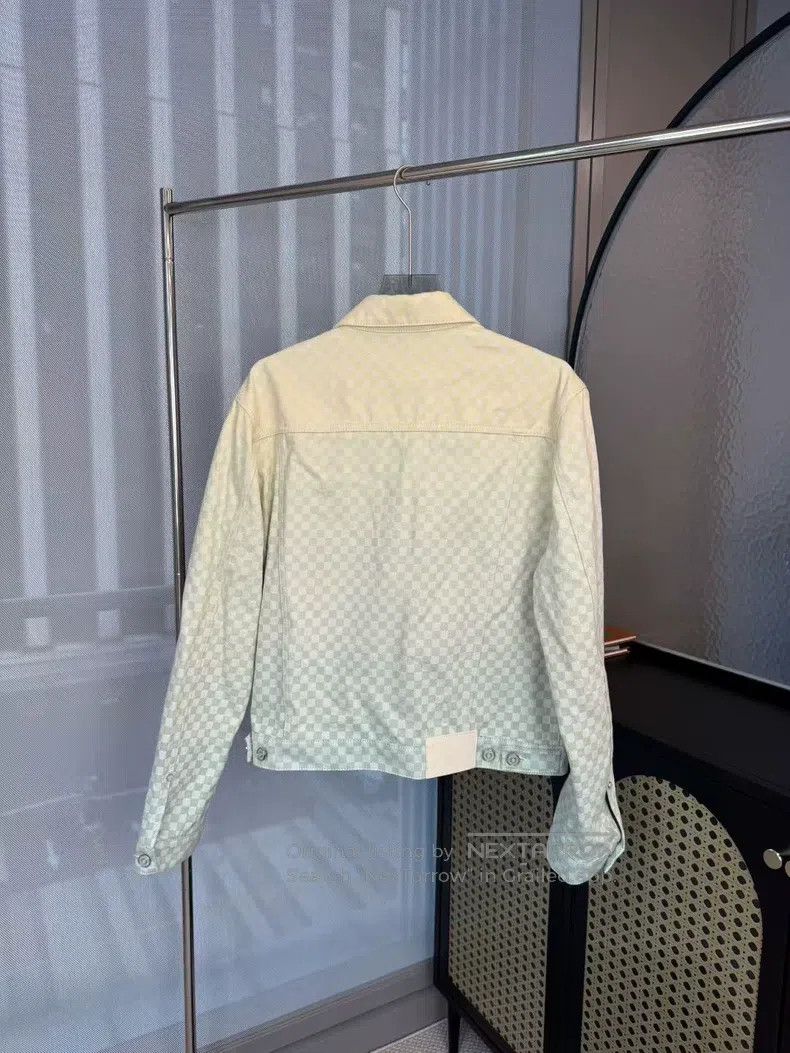 Louis Vuitton Louis Vuitton SS25 Green Gradient Checker Denim Jacket Size US M / EU 48-50 / 2 - 2 Thumbnail