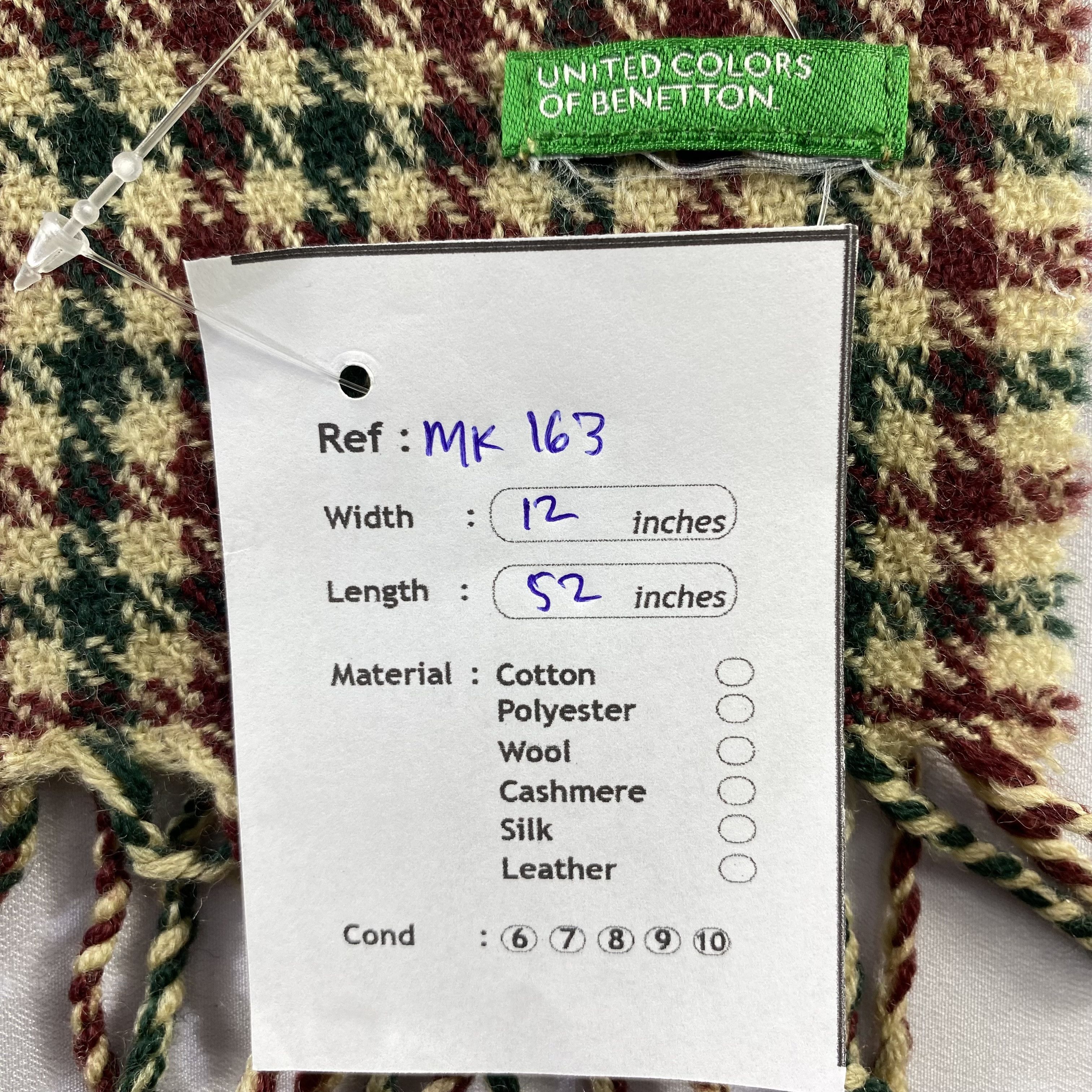 United Colors Of Benetton United Colors Of Benetton Houndstooth Scarf Muffler Size ONE SIZE - 5 Thumbnail