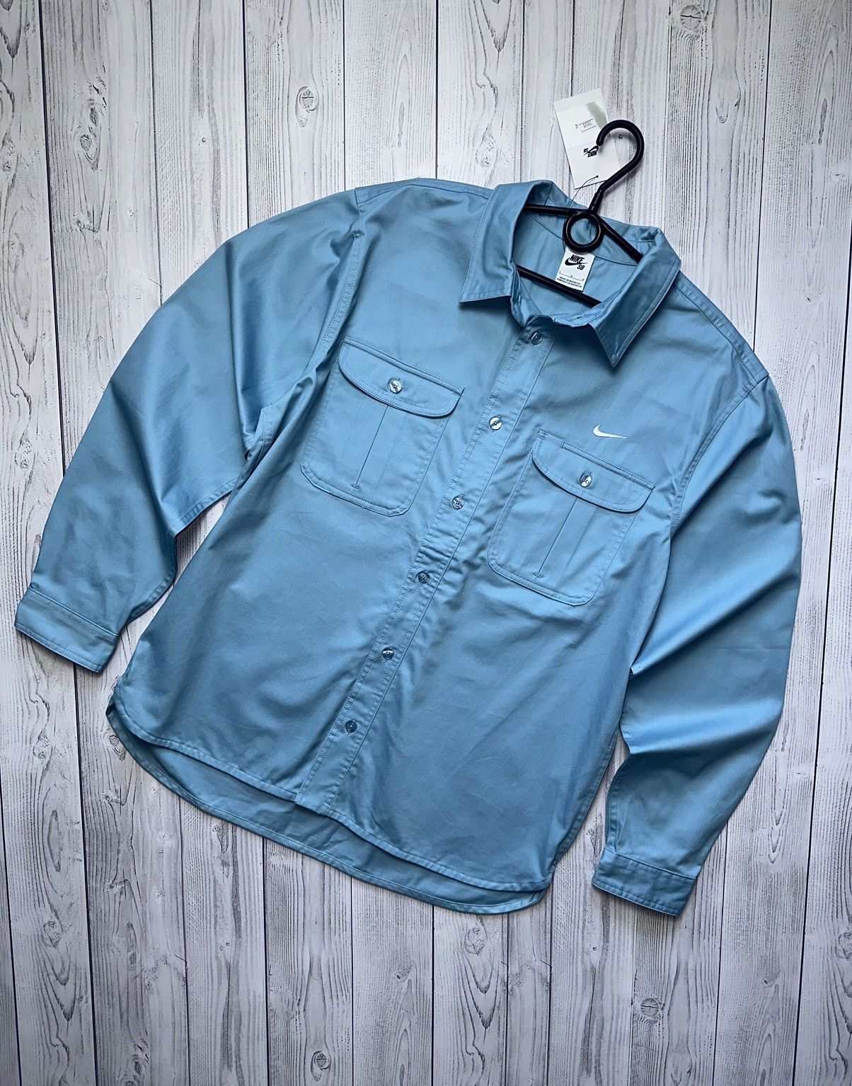 Nike SB overshot shirt logo blue rare size L