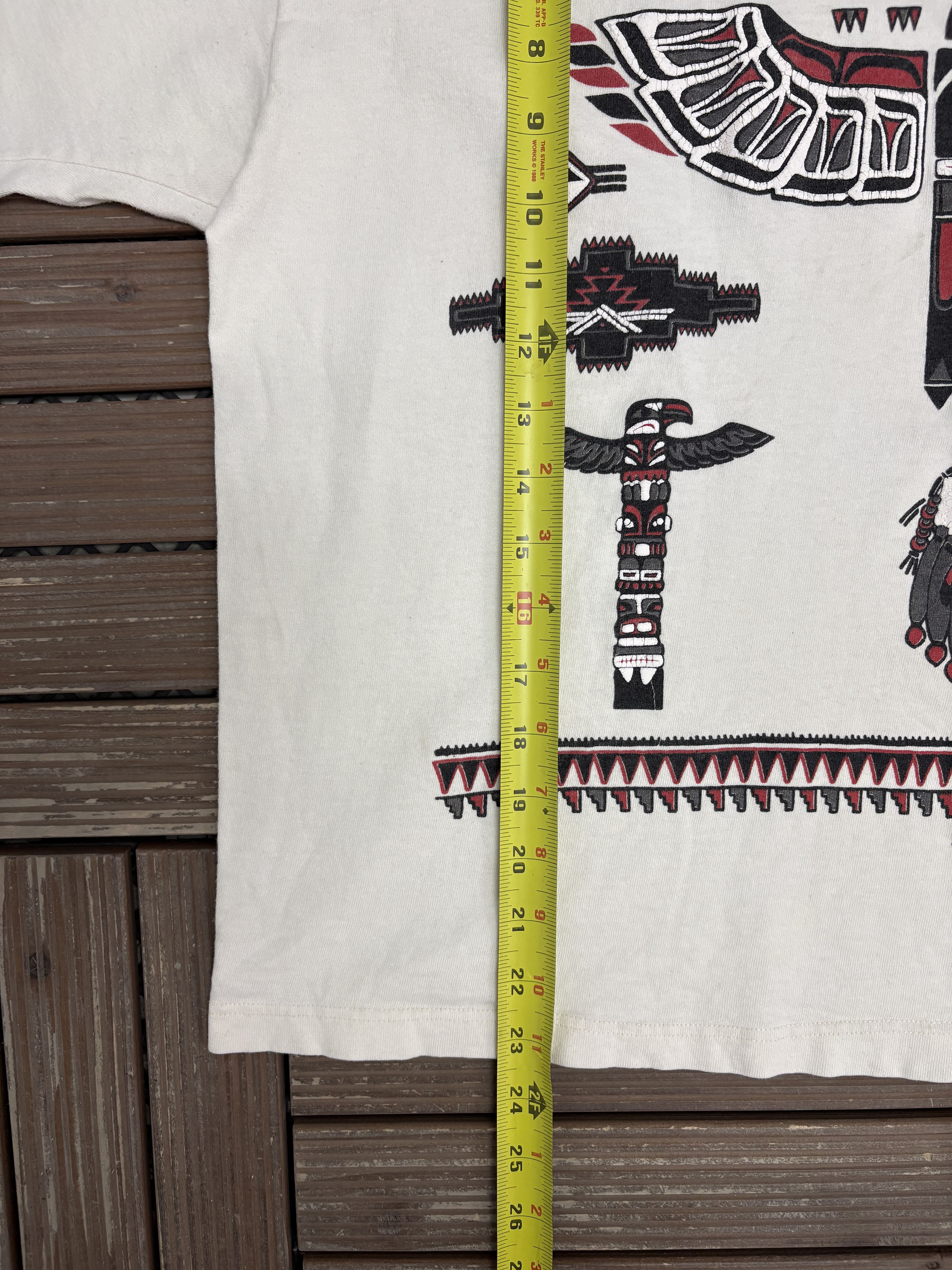 Vintage Wisconsin Dells Abstract Art Vintage White T-Shirt Tee Size US L / EU 52-54 / 3 - 8 Thumbnail