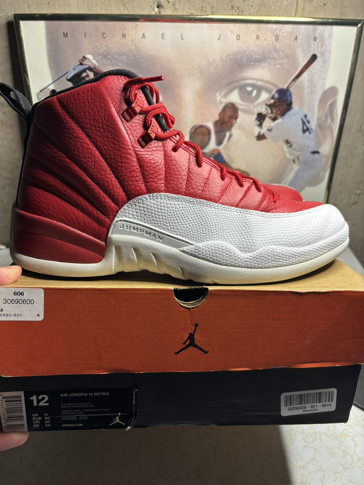Jordan Brand Jordan Retro 12 ‘Gym Red’ Size US 12 / EU 45 - 1 Thumbnail