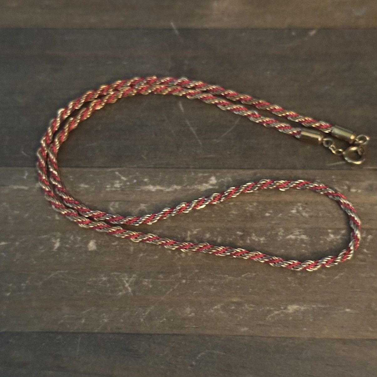 Vintage Vintage gold and red rope chain necklace Size ONE SIZE - 3 Thumbnail