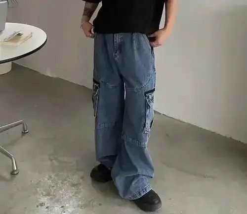 Designer × Japanese Brand × Vintage baggy hiphop cargo pants Size US 32 / EU 48 - 2 Thumbnail