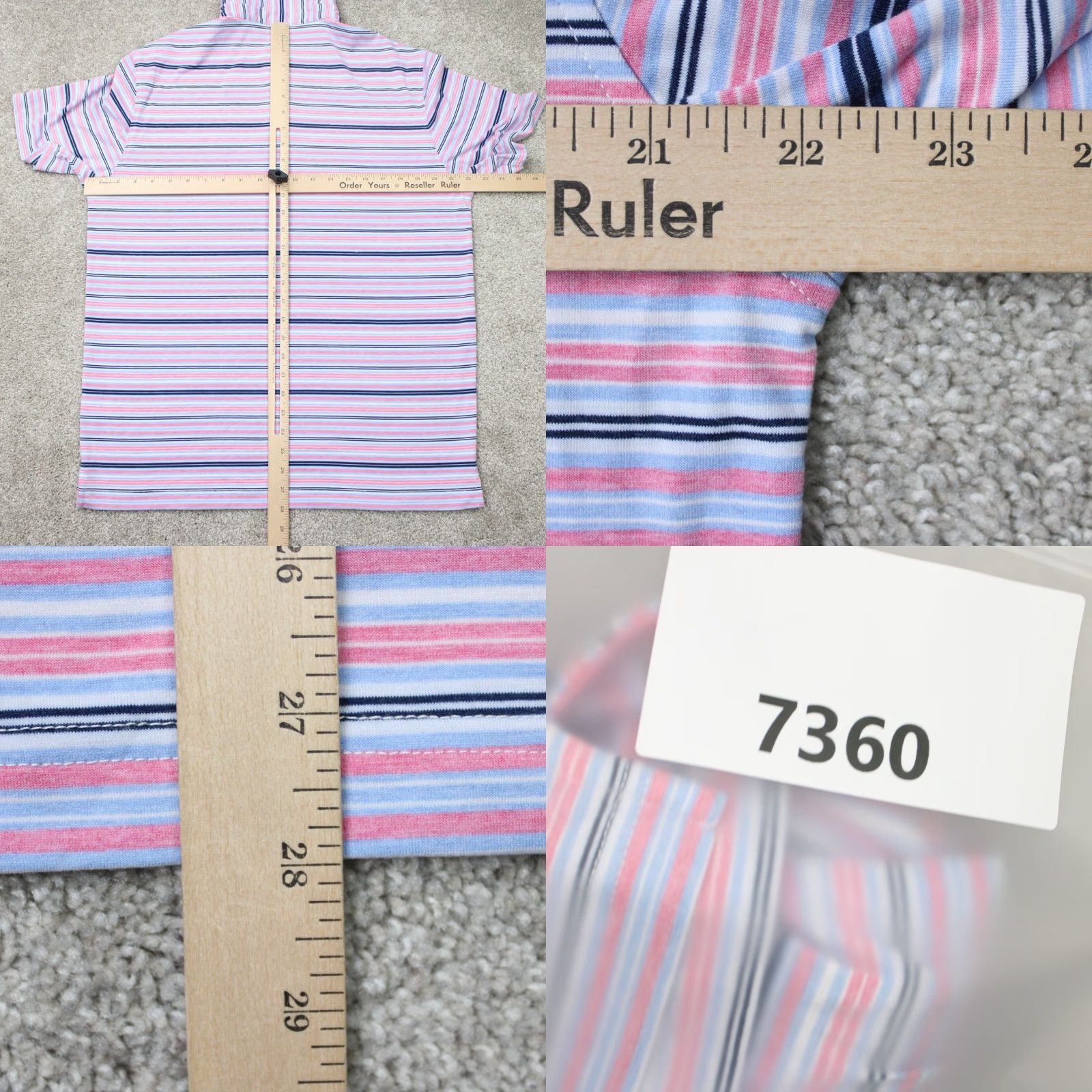 Vintage Maelreg Polo Shirt Mens Medium Pink/Blue Performance Golf Poly/Rayon Stretch S/S Size US M / EU 48-50 / 2 - 8 Thumbnail