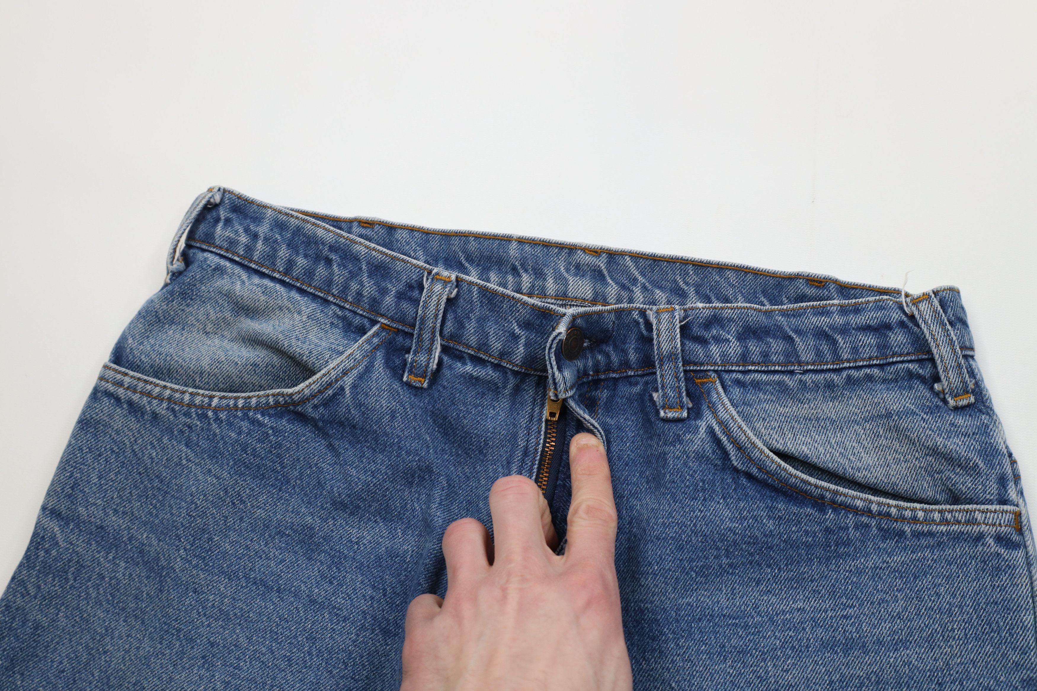 Vintage Vintage 70s Streetwear Straight Leg Denim Jeans Blue USA Size US 34 / EU 50 - 9 Thumbnail