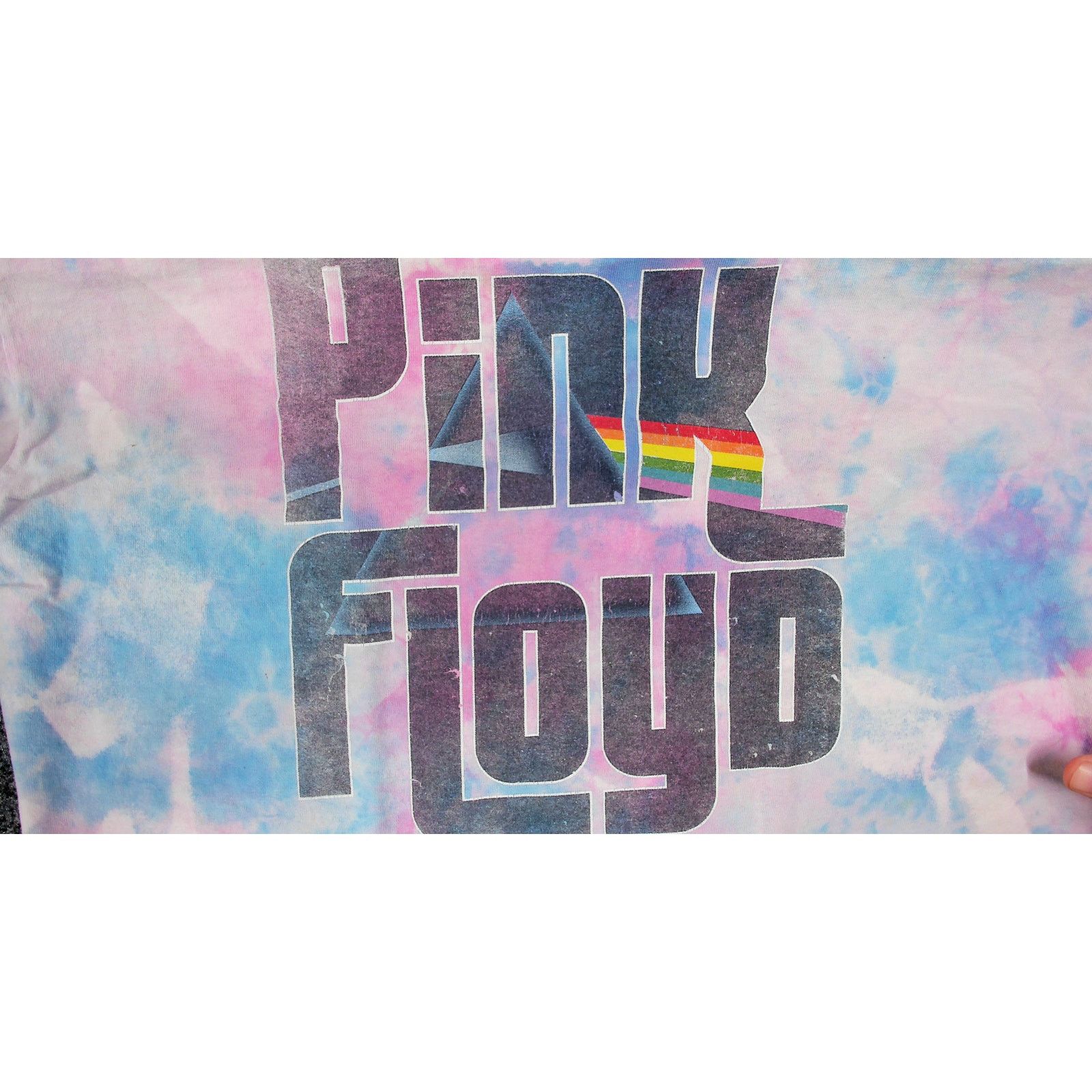 Pink Floyd Pink Floyd Reworked Boxy Tie Dye Crop Top Band Tee Size L / US 10 / IT 46 - 5 Thumbnail
