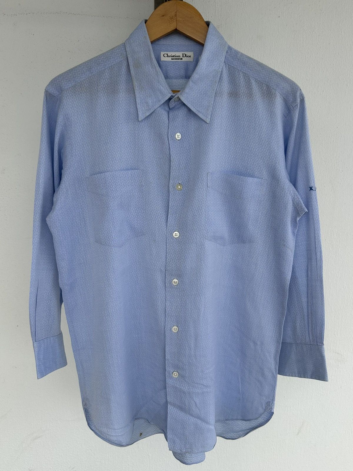 Christian Dior Monsieur Christian Dior Double Pocket Vintage Button Up Shirt Blue Size US L / EU 52-54 / 3 - 1 Thumbnail