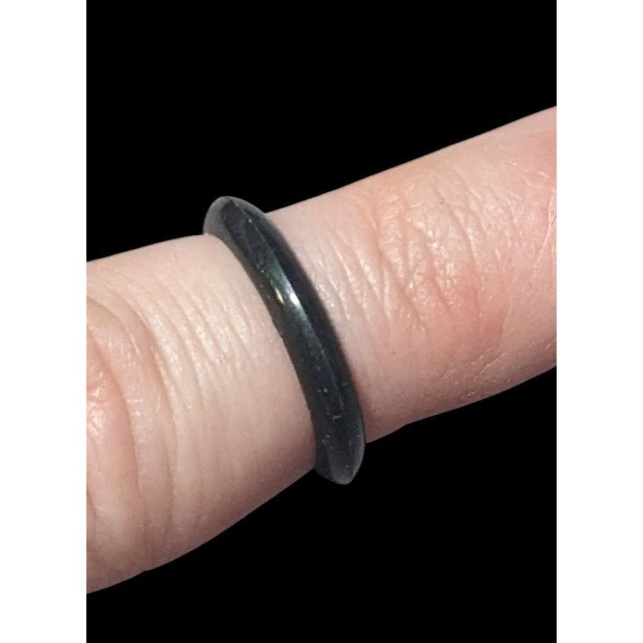 Other Simple Black Rubber Fashion Ring Size 6 1/4 Size ONE SIZE - 3 Thumbnail