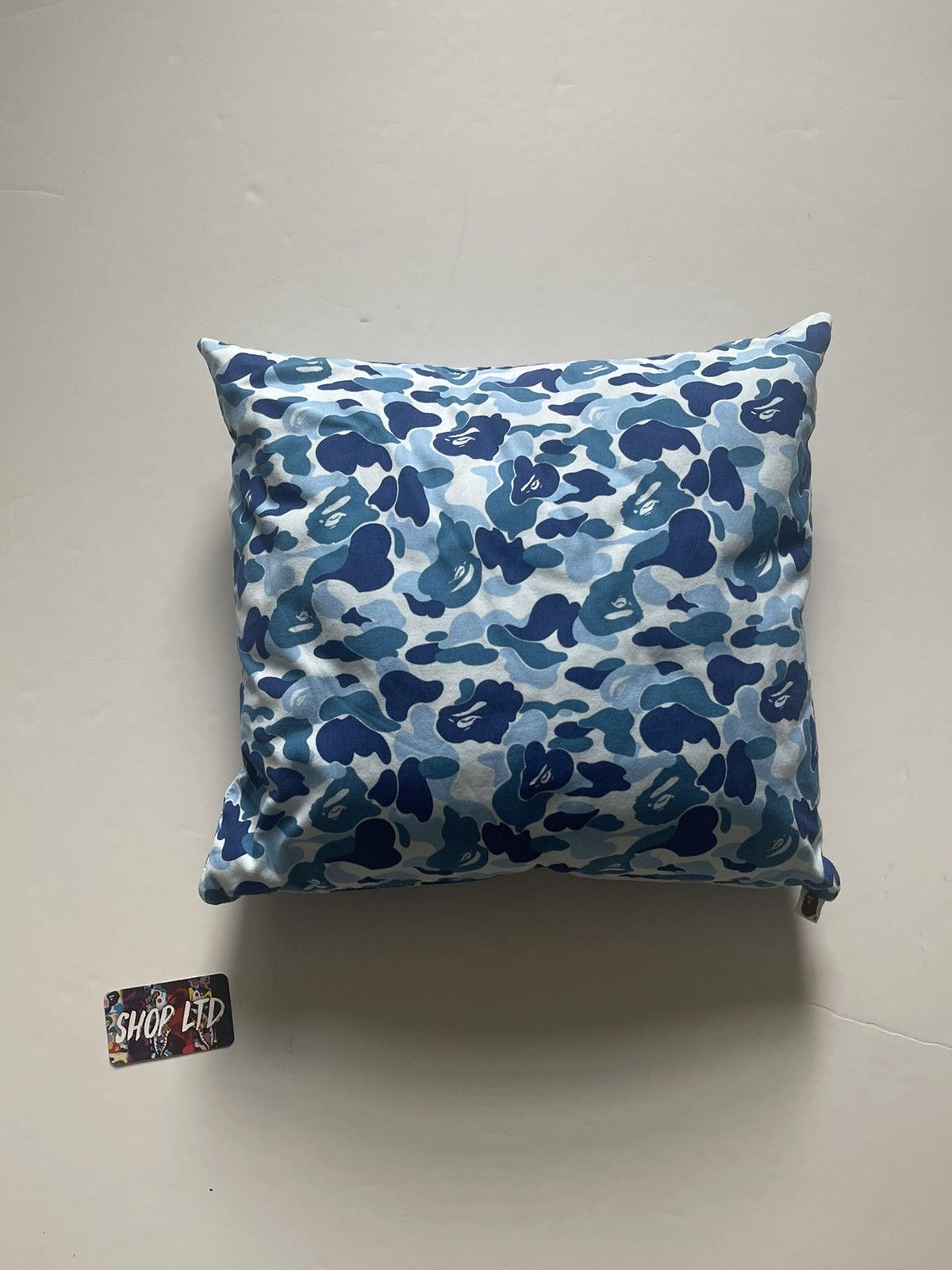 image of Bape A Bathing Ape Blue Abc Camo Pillow, Men's