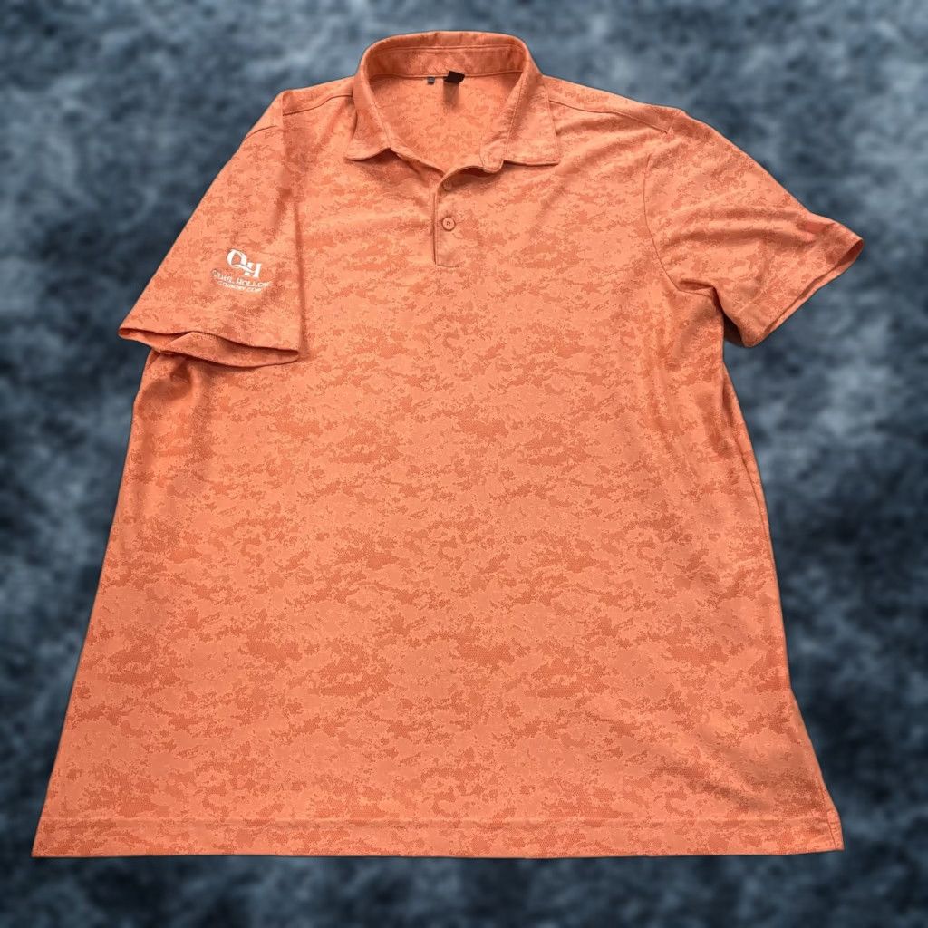 Adidas adidas Golf Polo Shirt Mens L Orange Camouflage AOP Top Polo Mens Orange Camouflage Adidas Golf Polo Size US L / EU 52-54 / 3 - 1 Thumbnail