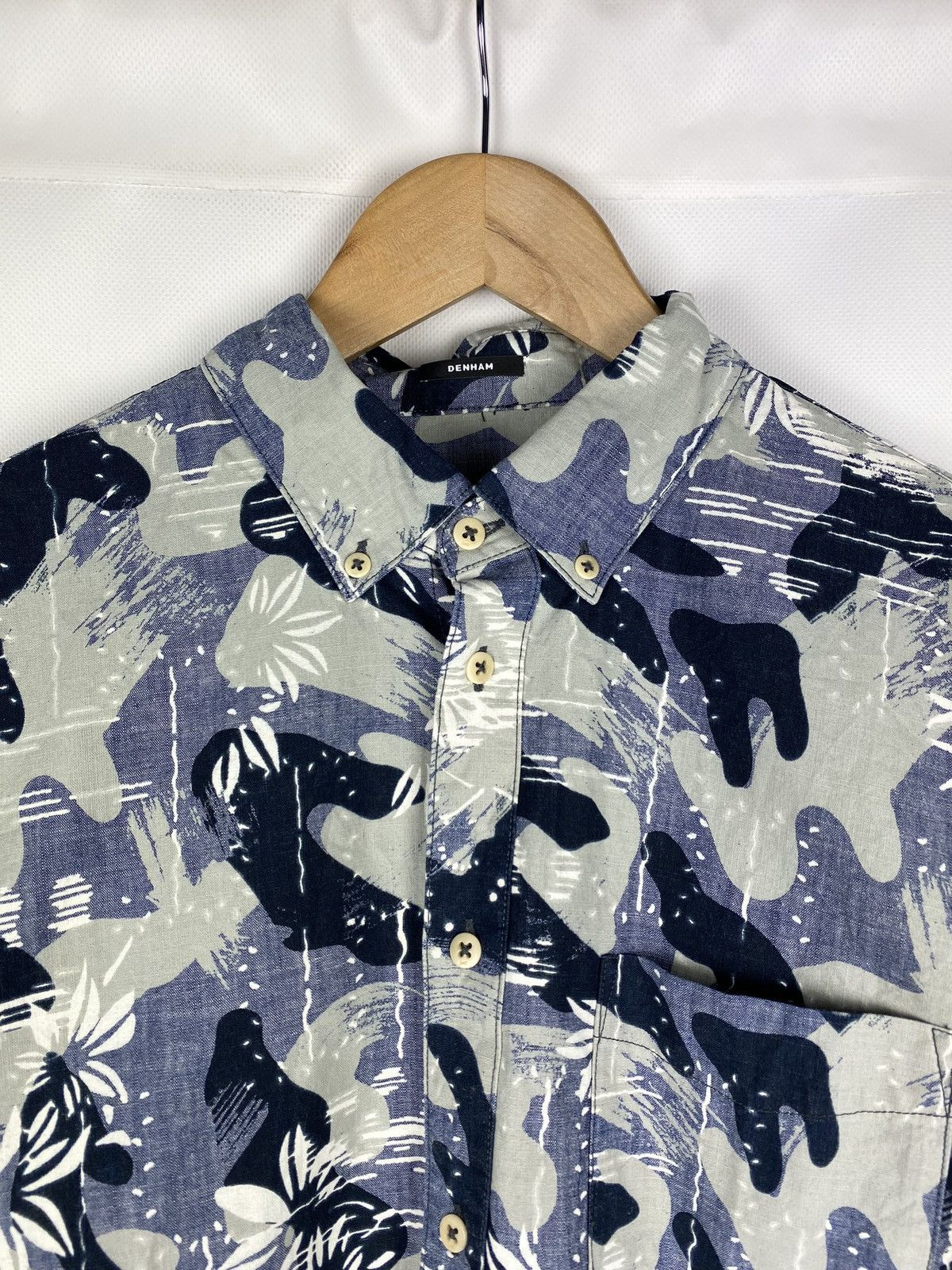 DENHAM Denham men’s long sleeve patterned button up shirt Size US XL / EU 56 / 4 - 8 Thumbnail