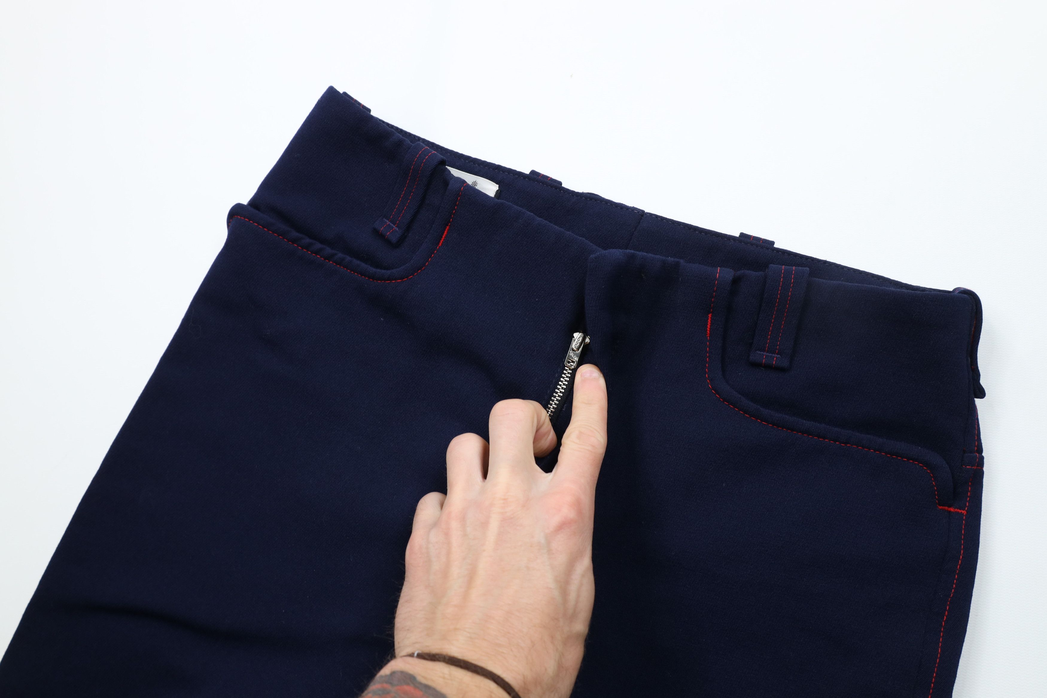 Vintage Vintage 60s 70s Knit Wide Leg Ski Snow Pants Blue USA Size US 30 / EU 46 - 6 Thumbnail