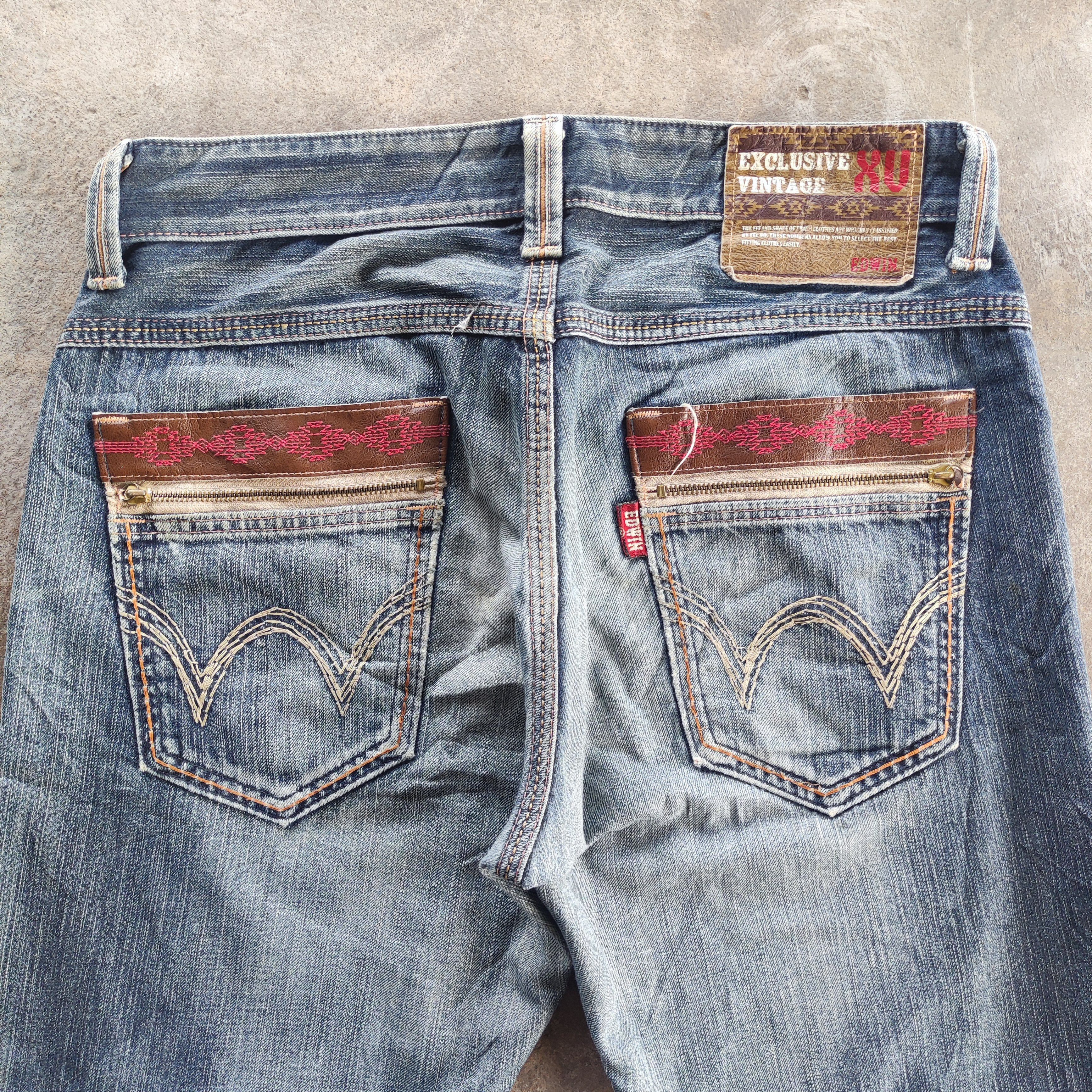 Edwin Vintage EDWIN Brand Buggy Jeans Faded Pants Size US 37 - 9 Thumbnail