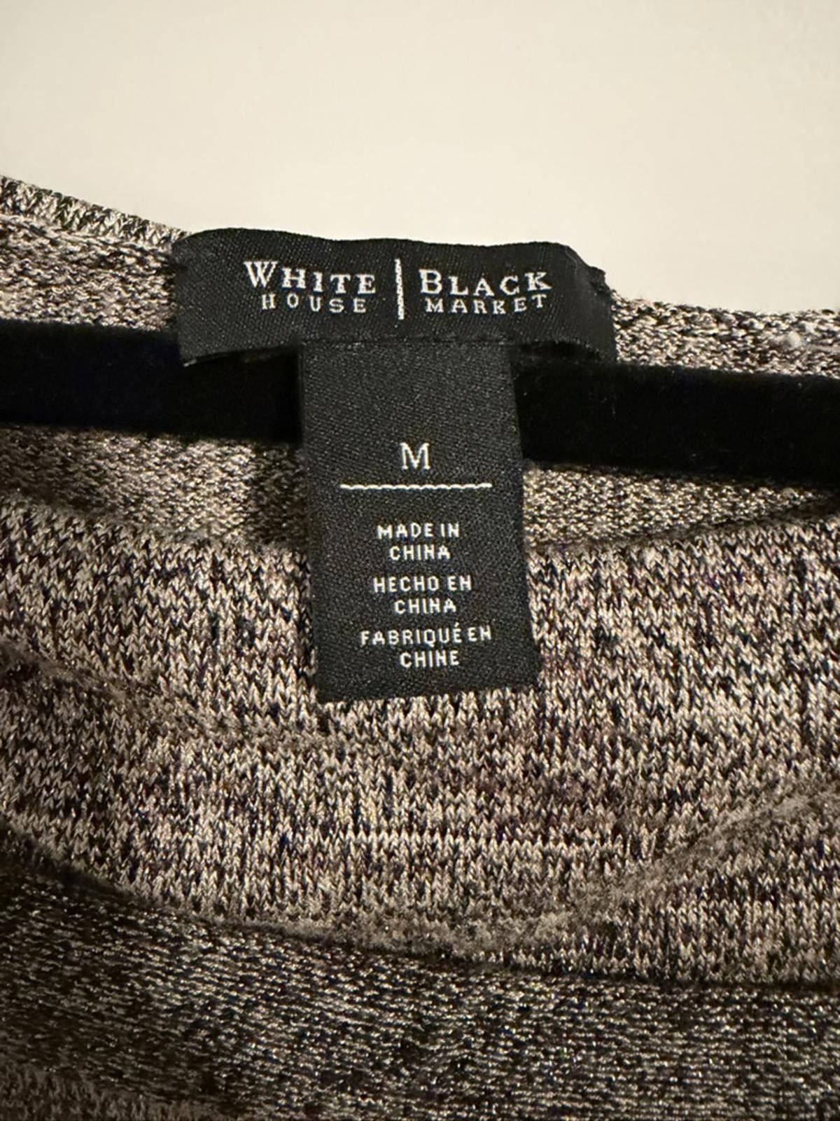 Other White House Black Market Metallic Rayon Blend Sweater Size M Size M / US 6-8 / IT 42-44 - 2 Thumbnail