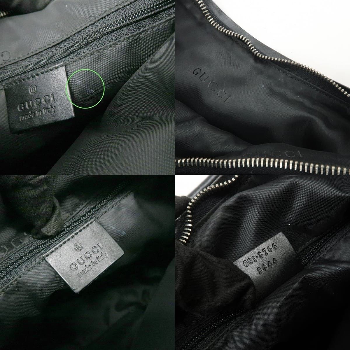 Gucci Gucci Nylon Leather Shoulder Bag Black Size ONE SIZE - 7 Thumbnail