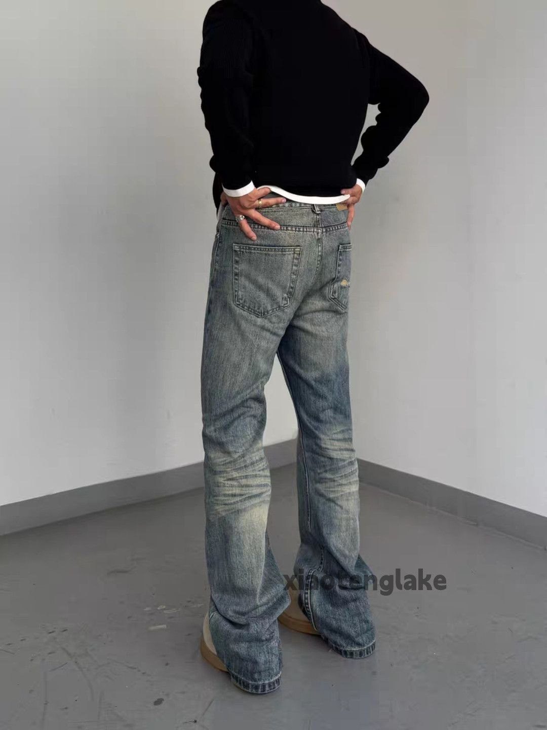 Jean ltx vintage washed faded cleanfit yuppie bootcut punk jeans Size US 32 / EU 48 - 3 Thumbnail