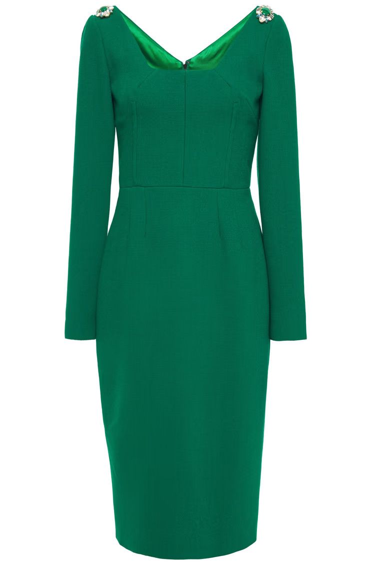 o1y0825 Midi Dress in Emerald Green