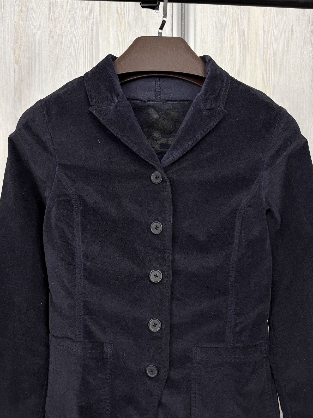 Rundholz Rundholz Black Label navy blue velour velvet blazer Size XS / US 0-2 / IT 36-38 - 3 Thumbnail