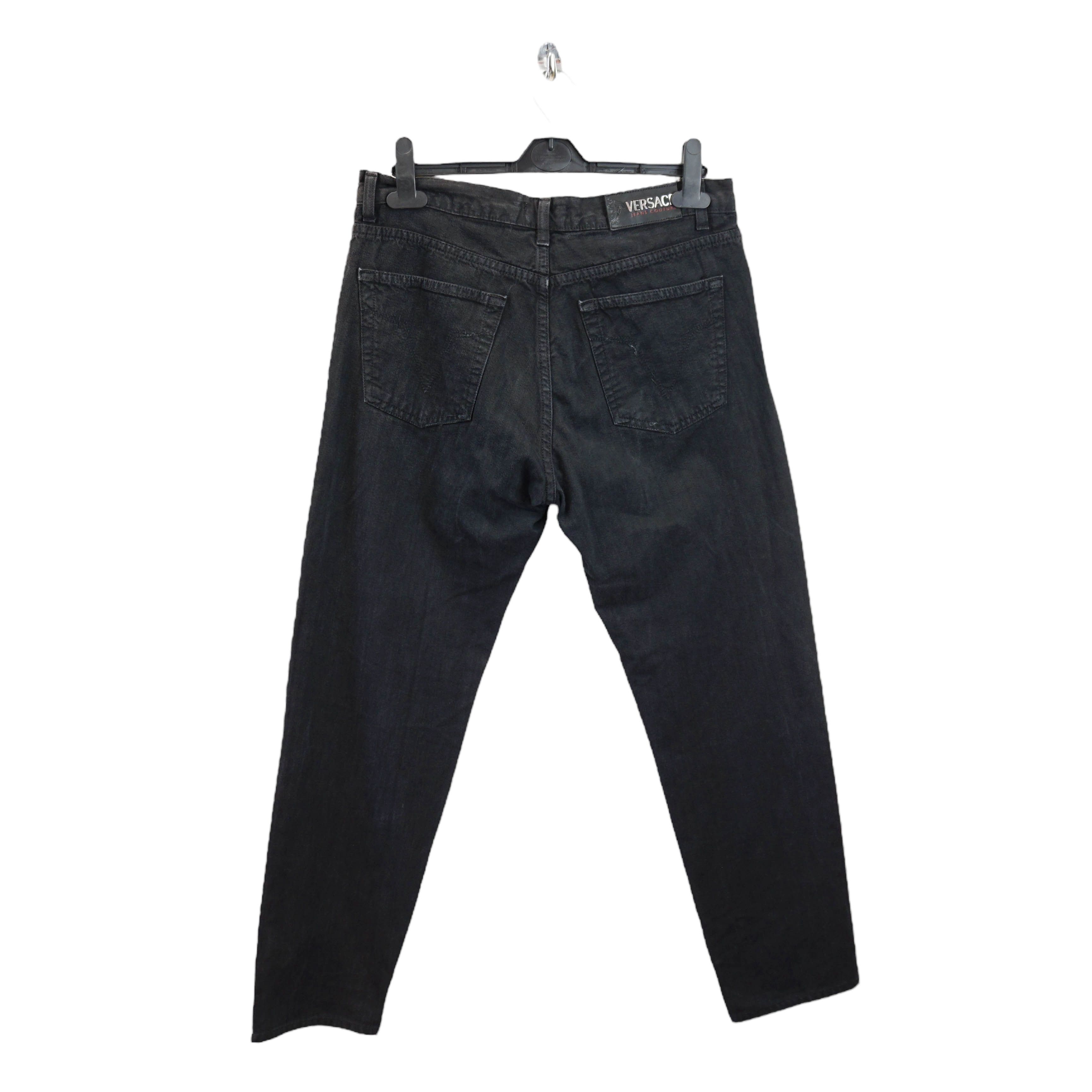 Versace Jeans Couture Archive Black Jeans Size US 32 / EU 48 - 2 Thumbnail