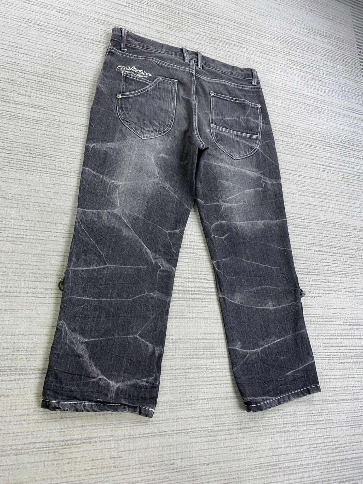 If Six Was Nine Vintage Doublefocus Washed Grey 3/4 Denim Pants Size US 34 / EU 50 - 9 Thumbnail