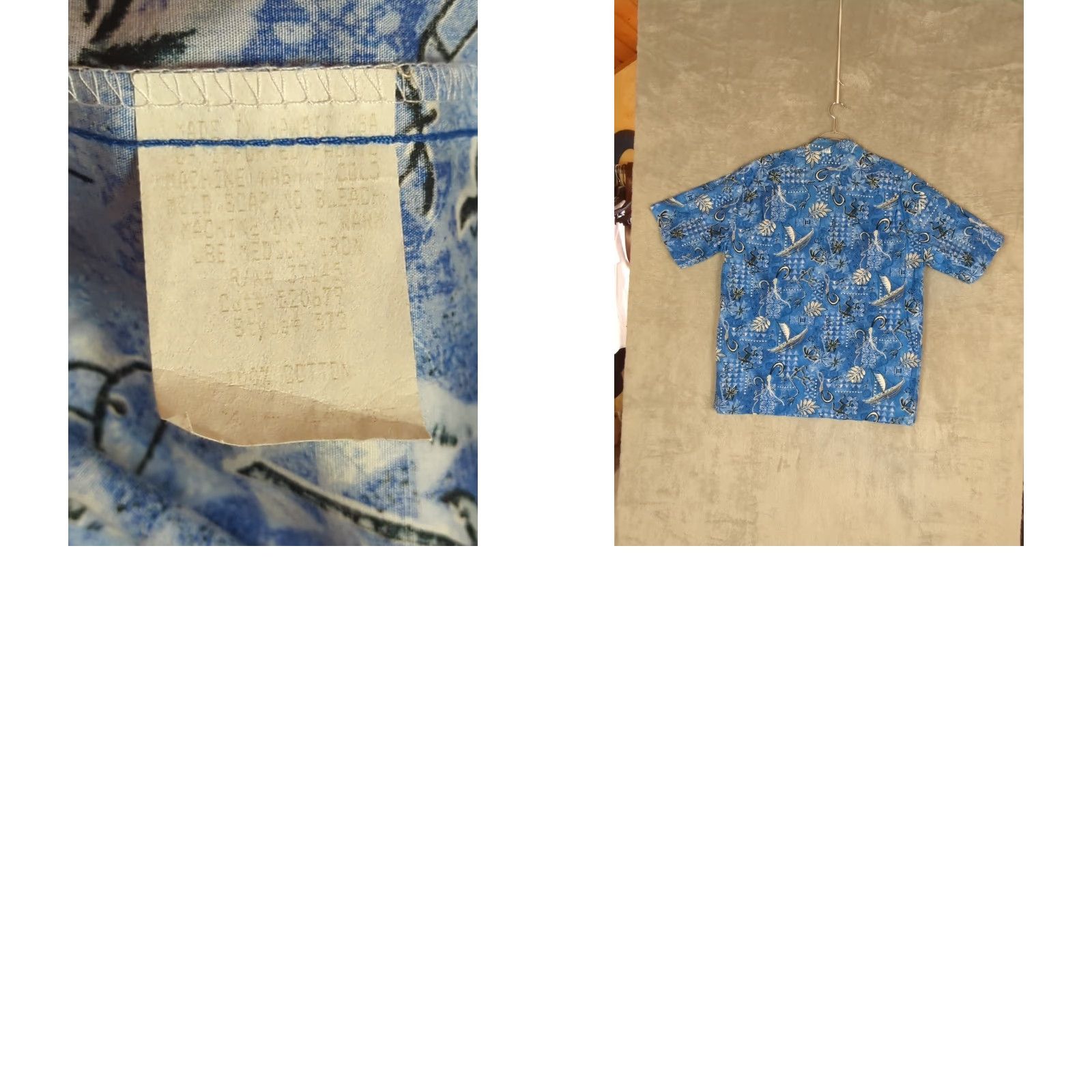 Hilo Hattie VINTAGE Hilo Hattie Tribal Traditional Hawaiian Shirt XL Blue Short Sleeve Button-Up Mens Regular 2D Aloha Beach Tropical Pattern Cotton Size US XL / EU 56 / 4 - 8 Thumbnail
