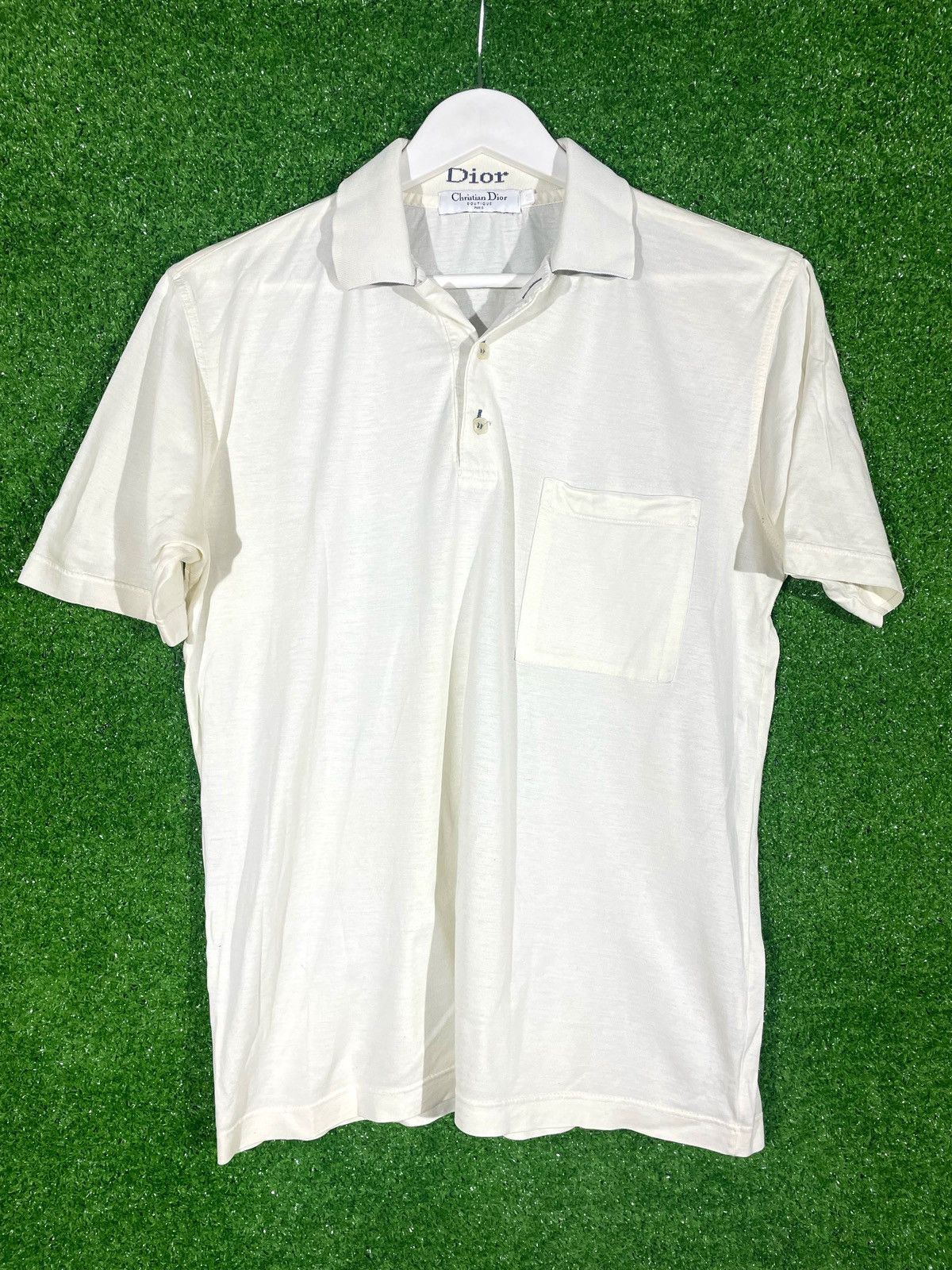 Christian Dior Monsieur × Vintage Christian Dior Vintage Cotton Men White Polo Size M Italy Size US M / EU 48-50 / 2 - 1 Thumbnail