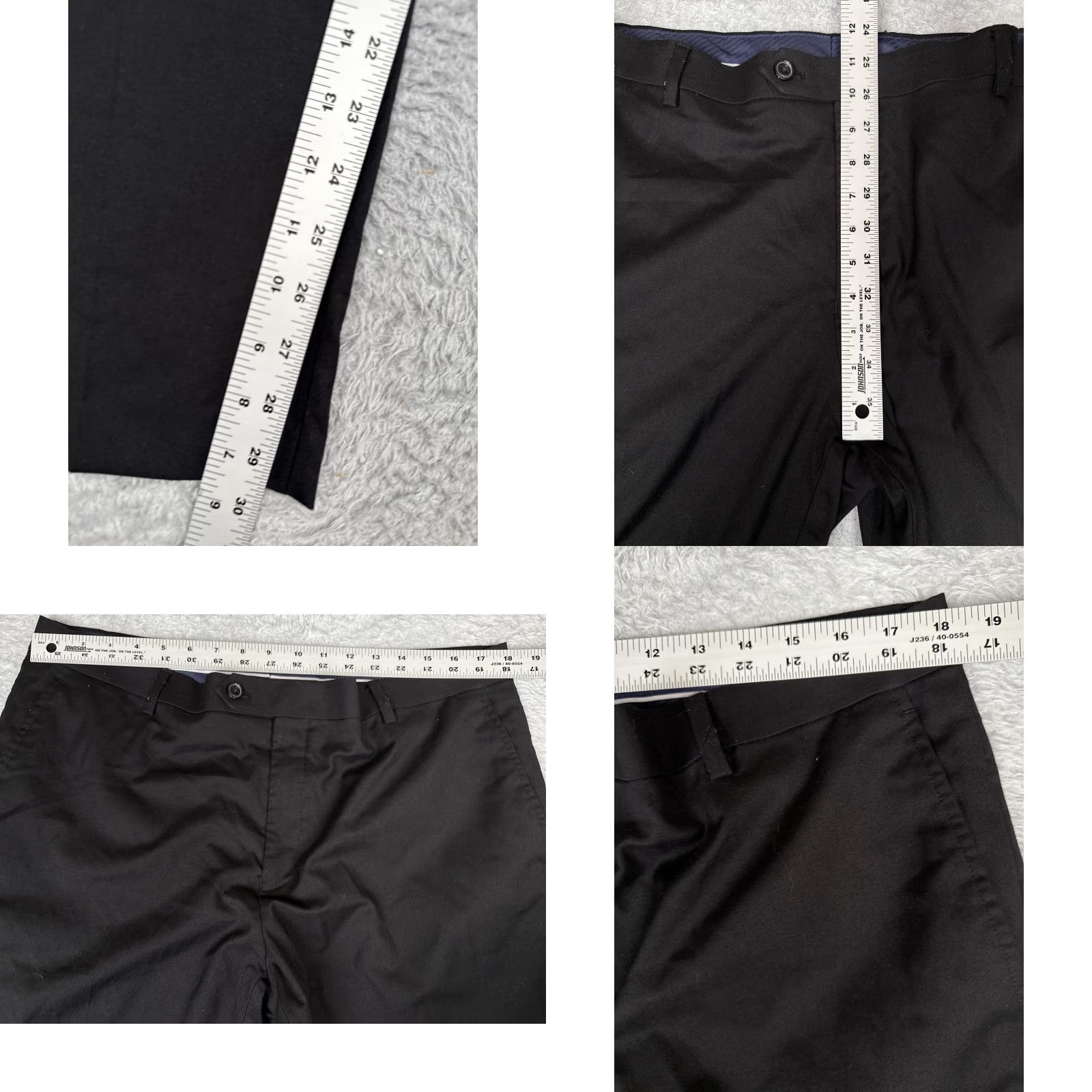 Tommy Hilfiger Tommy Hilfiger Mens 38x30 Black Dress Pants Flat Front Straight Leg Work Office Size US 38 / EU 54 - 8 Thumbnail