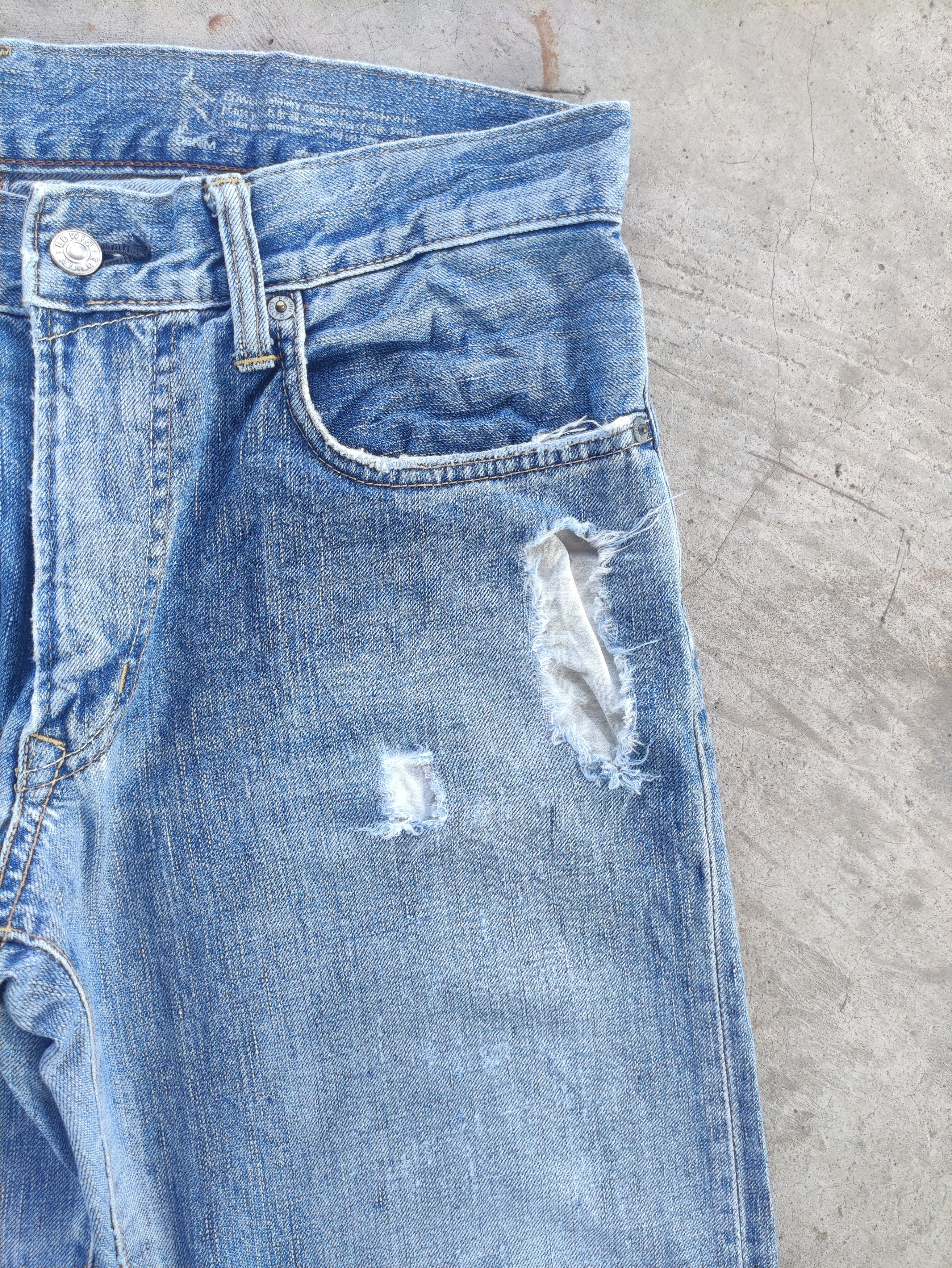 Edwin Vintage Edwin 503 Japan Distressed Faded Denim Jean Size US 34 / EU 50 - 5 Thumbnail