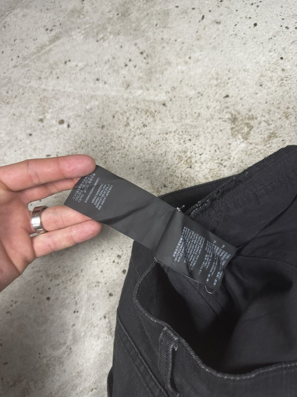 Saint Laurent Paris Saint Laurent Paris SS20 Black ‘D21’ Waxed Whiskers Skinny Size US 29 - 16 Thumbnail