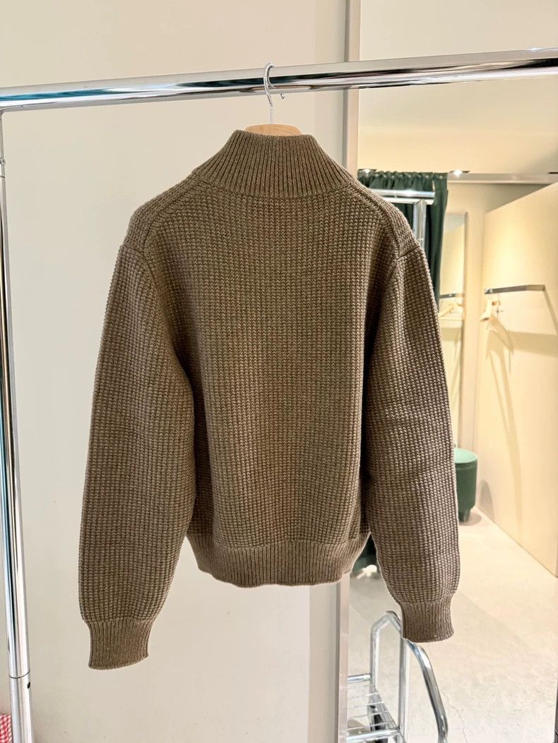 Loro Piana LORO PIANA Women's Tundra-Blended Half-Zip Collar Waffle K Size XS / US 0-2 / IT 36-38 - 5 Thumbnail